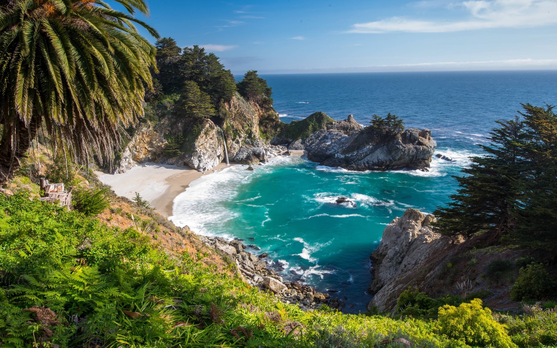 McWay Falls at Julia Pfeiffer Burns State Park, Big Sur HD Wallpaper