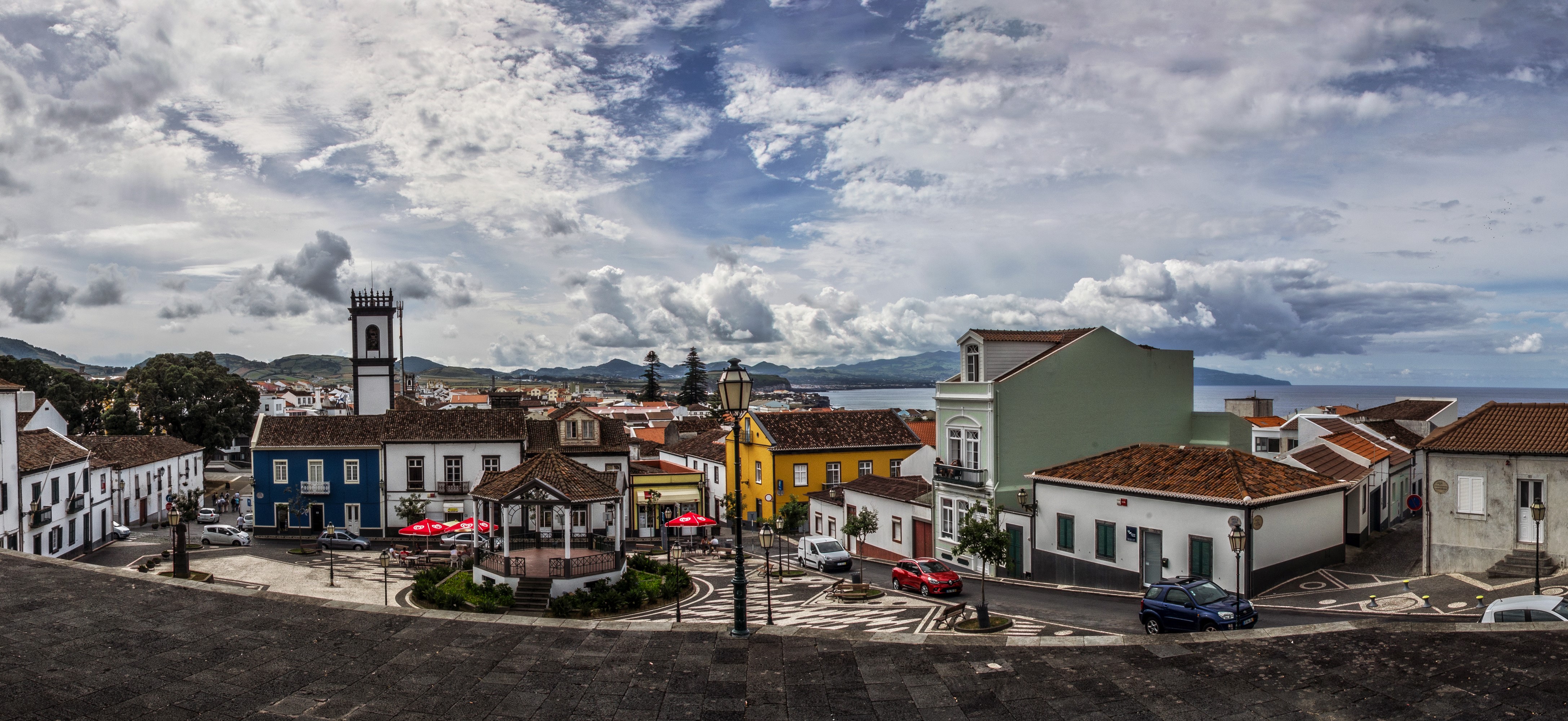 Ribeira Grande Sao Miguel Azores Town Square HD Wallpaper