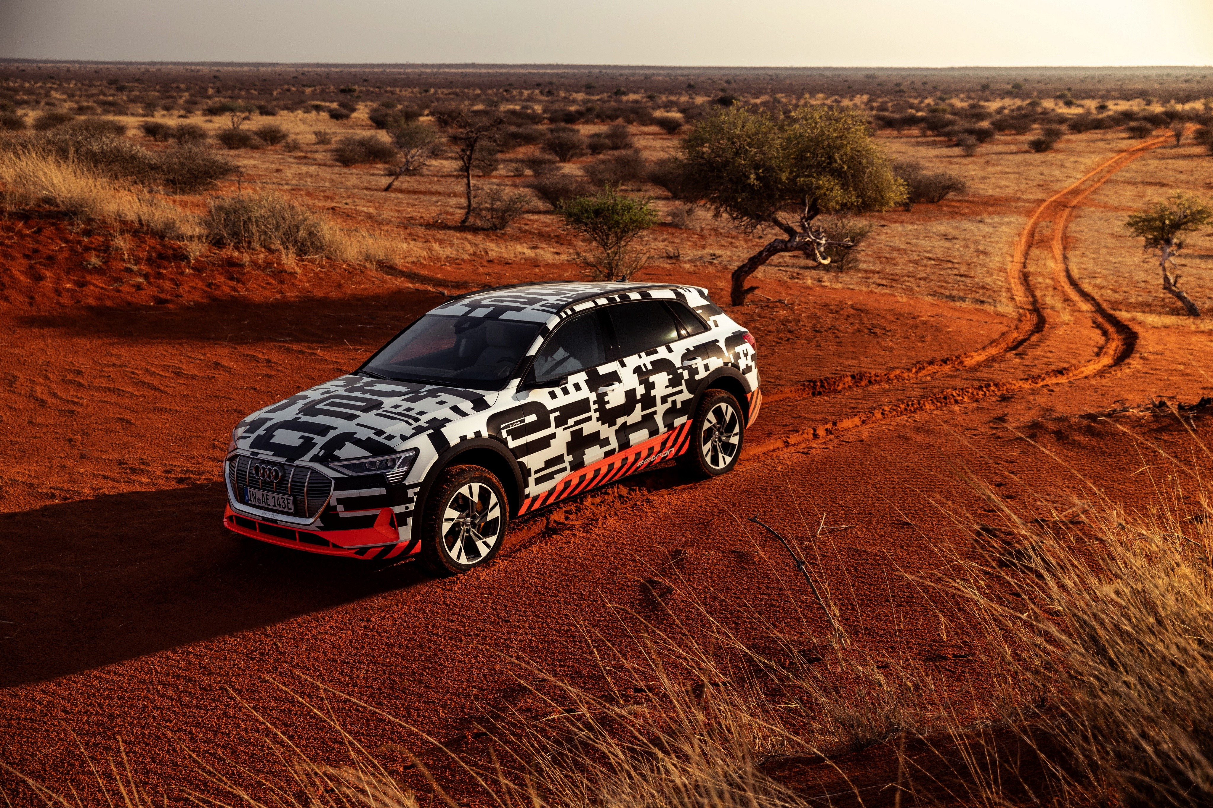 Audi E-Tron Prototype in Desert HD Wallpaper