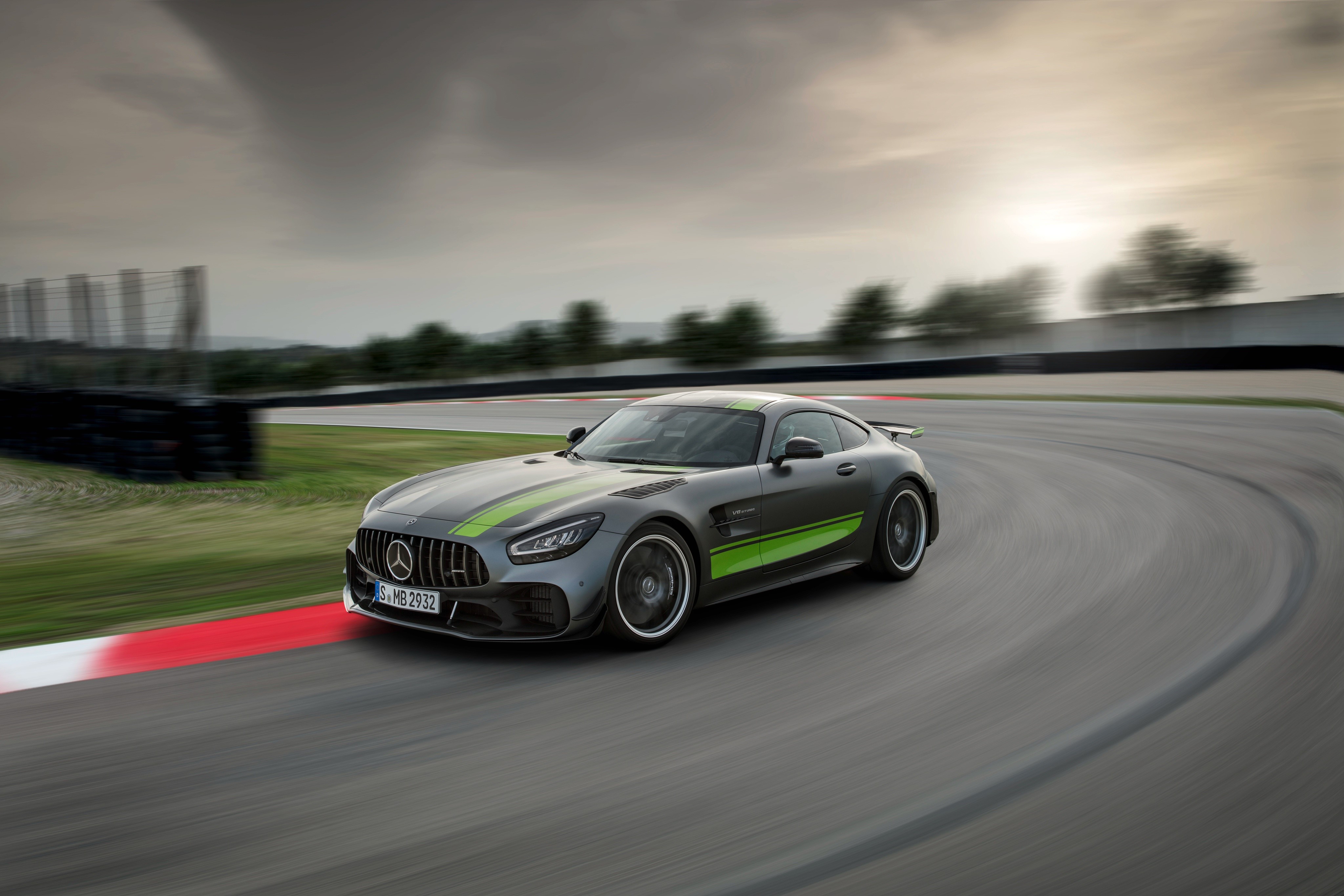 Mercedes-Benz AMG PRO GT R 2019 on a race track HD Wallpaper
