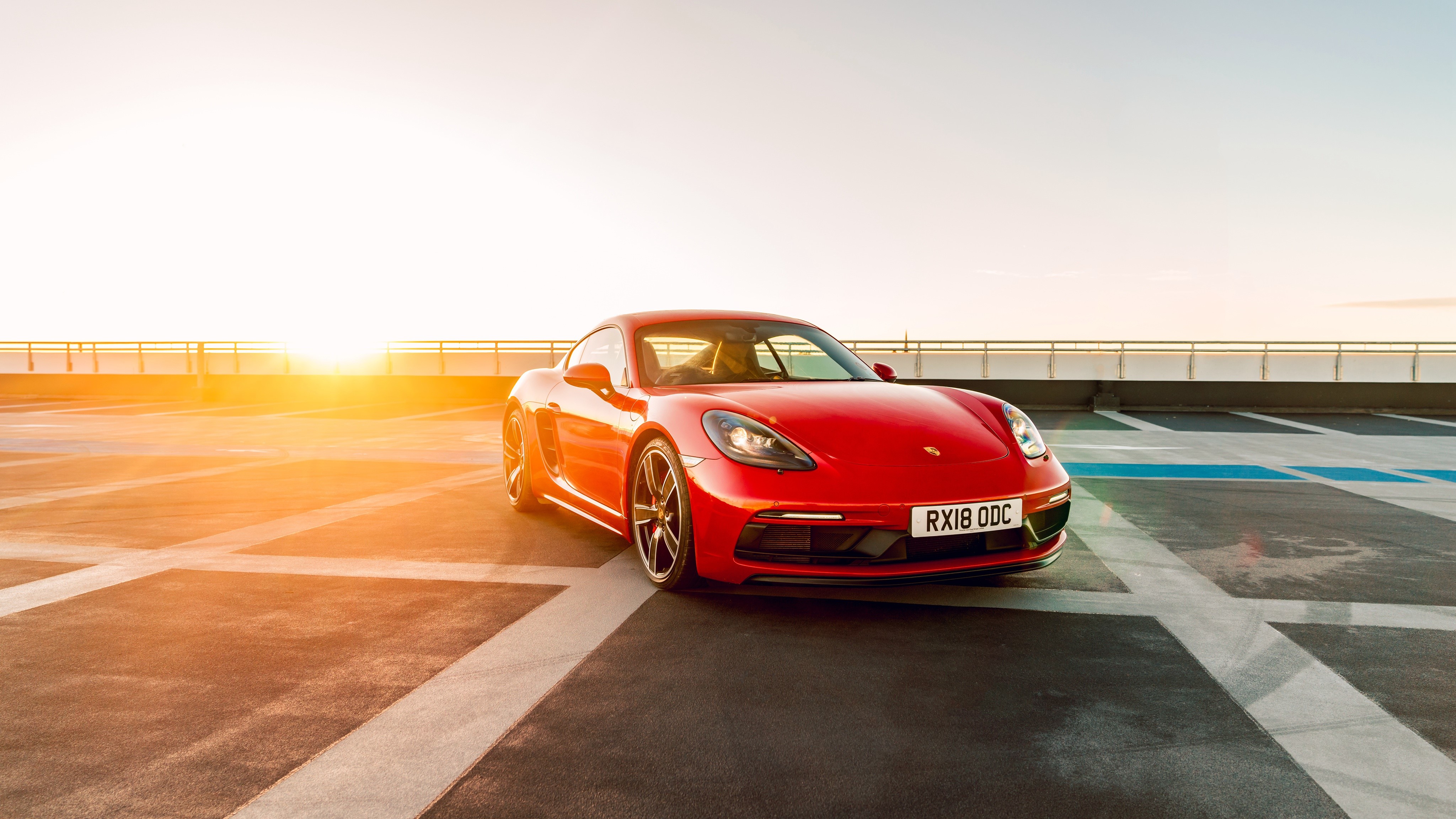 Red 2019 Porsche Cayman GTS 718 HD Wallpaper