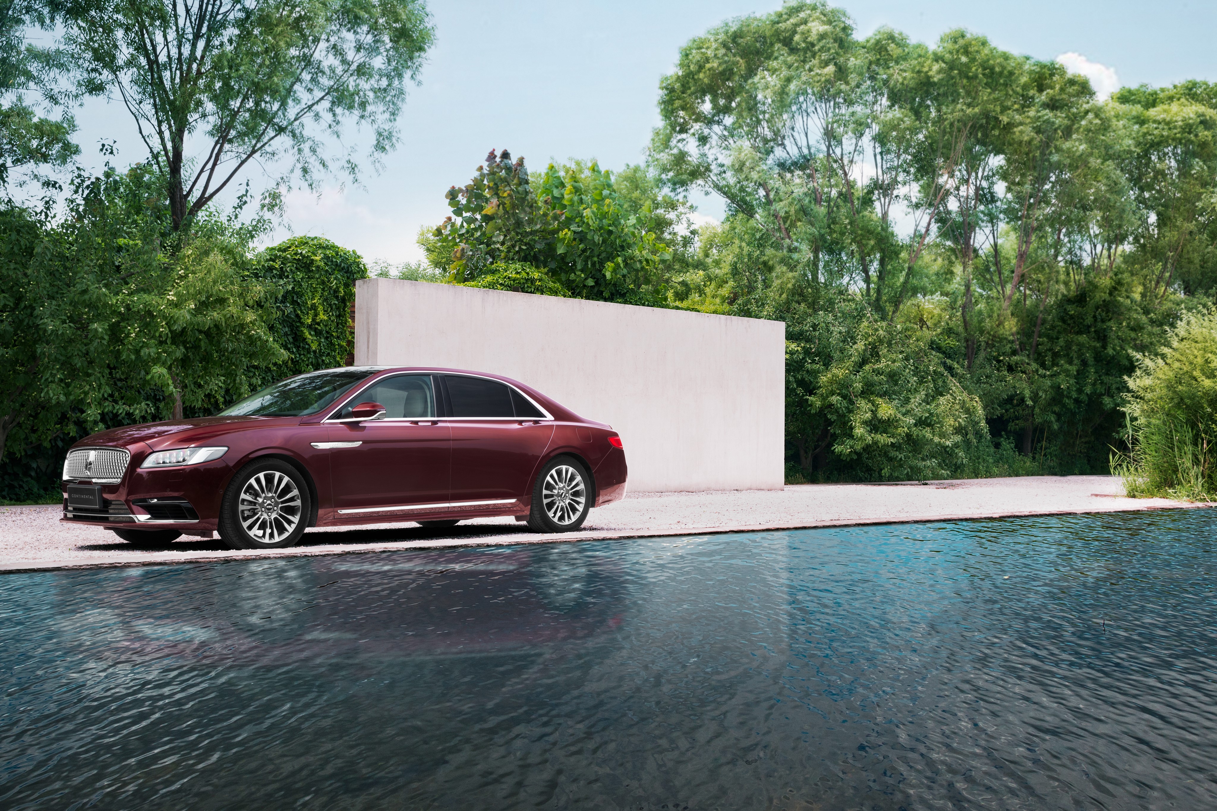 Lincoln Continental 3.0T AWD Wine Color HD Wallpaper