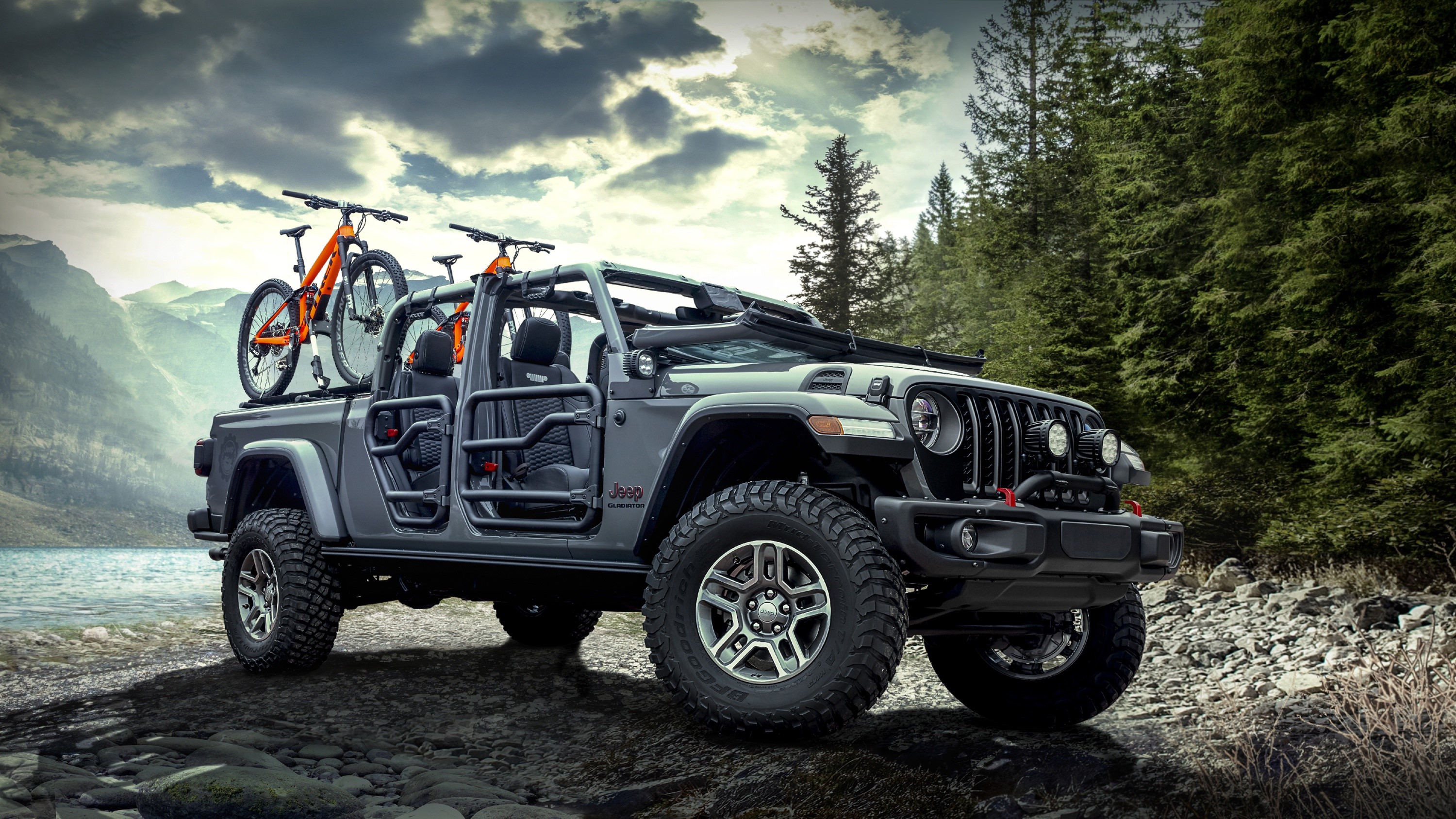 2020 Jeep Gladiator Rubicon with bikes HD Wallpaper