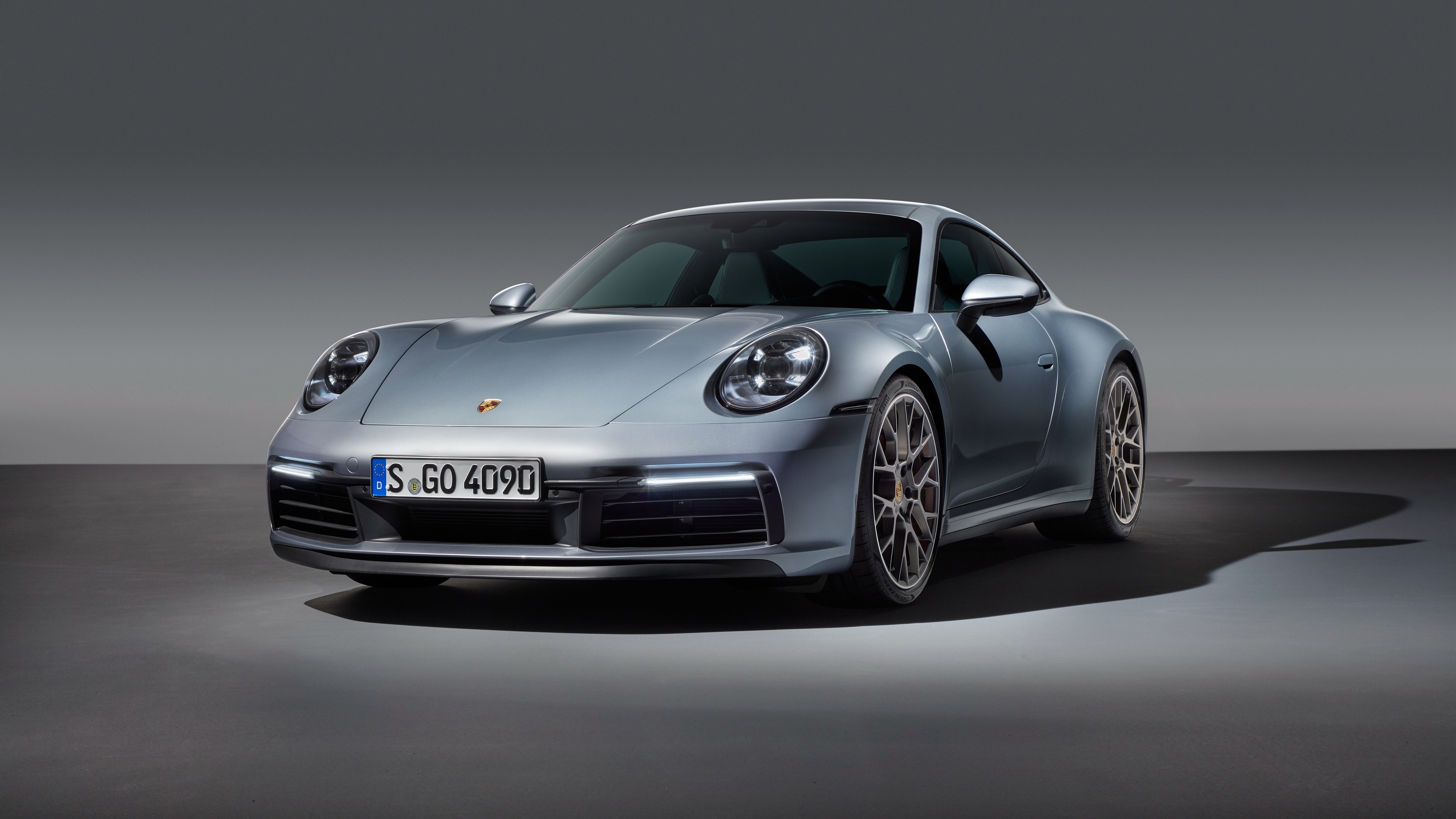 Porsche 911 Carrera 4S 2019 Silver Front HD Wallpaper