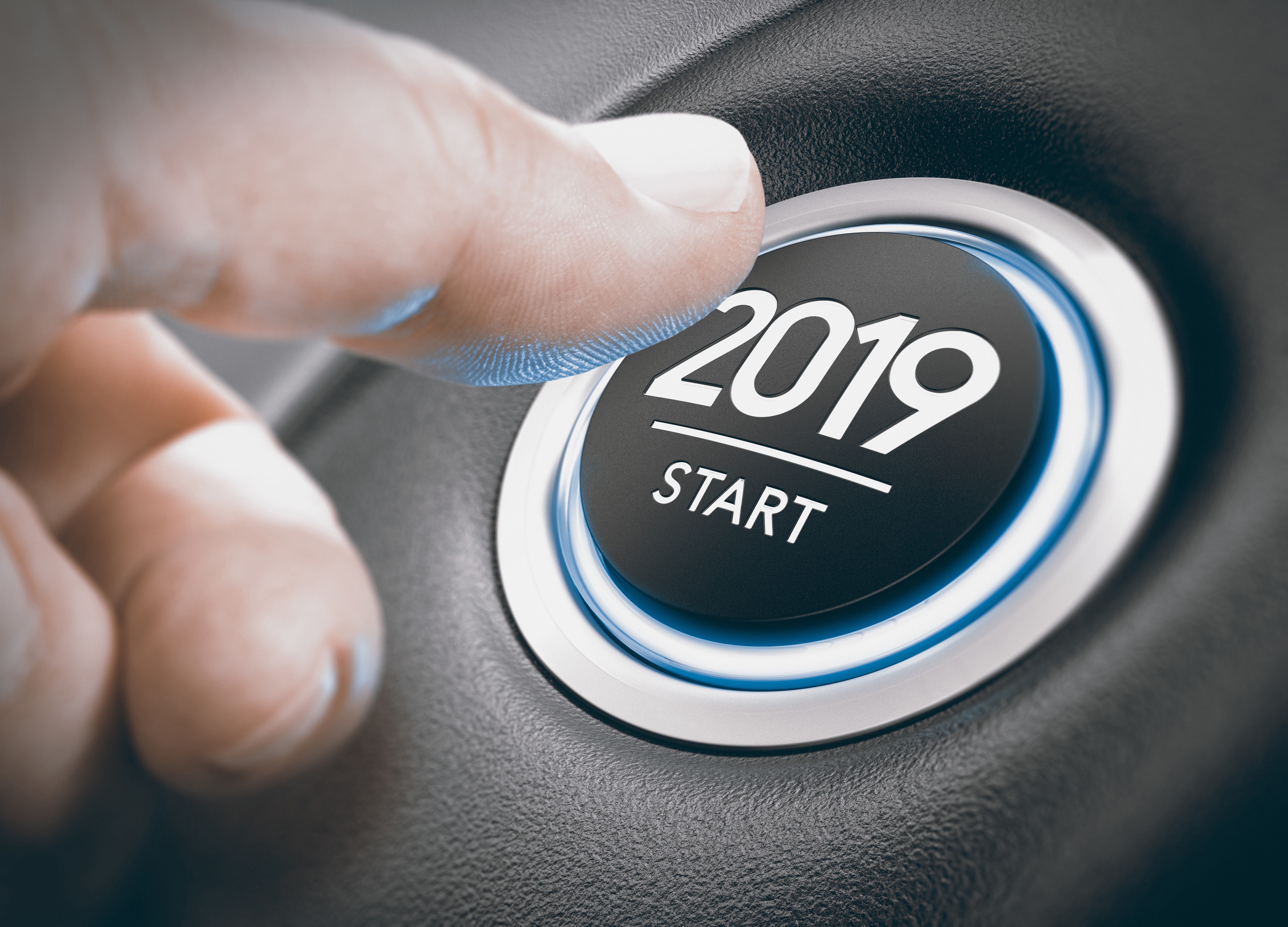 Finger pressing 2019 start button HD Wallpaper