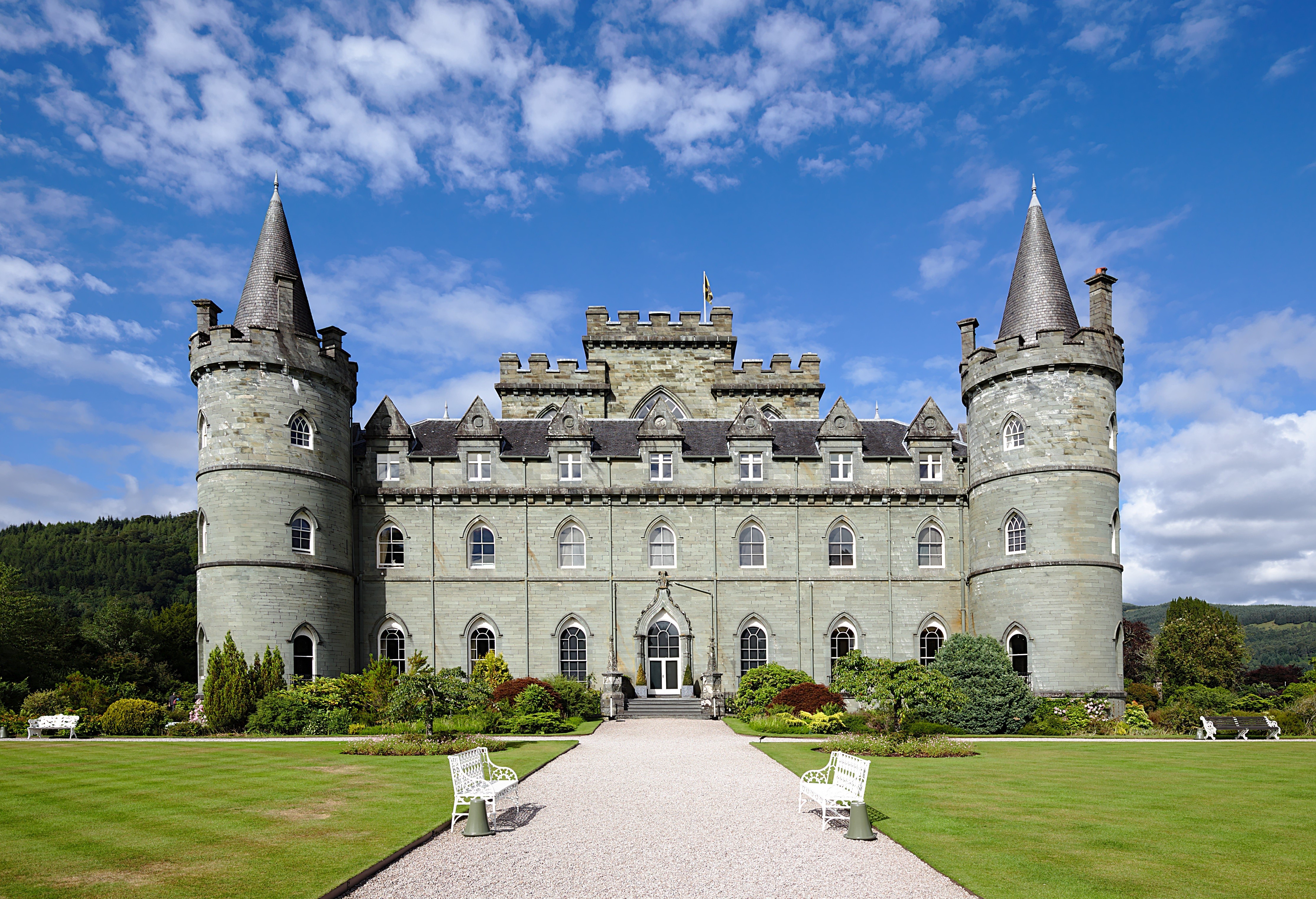 4K Inveraray Castle Scotland HD Wallpaper