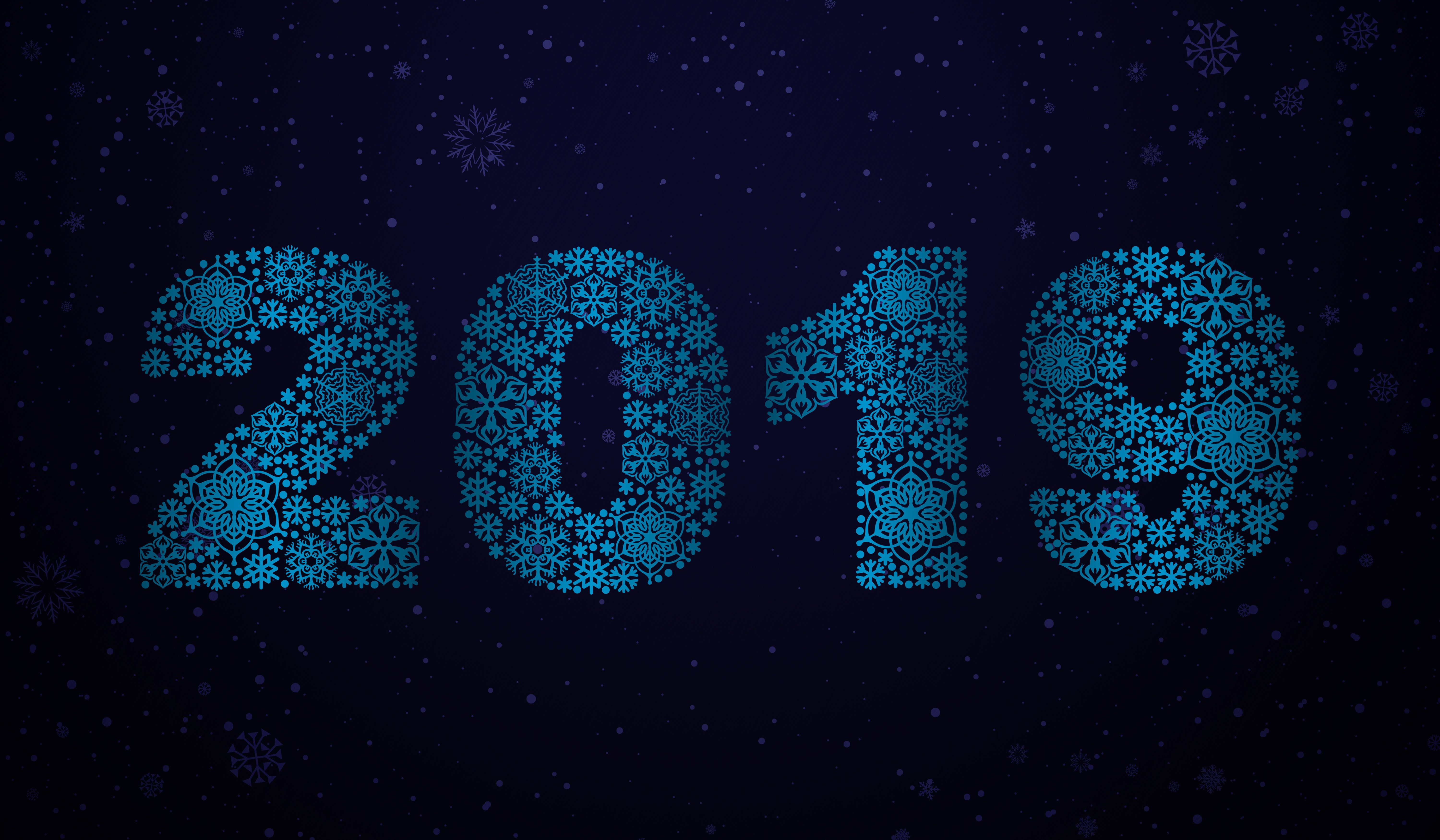 2019 snowflakes HD Wallpaper