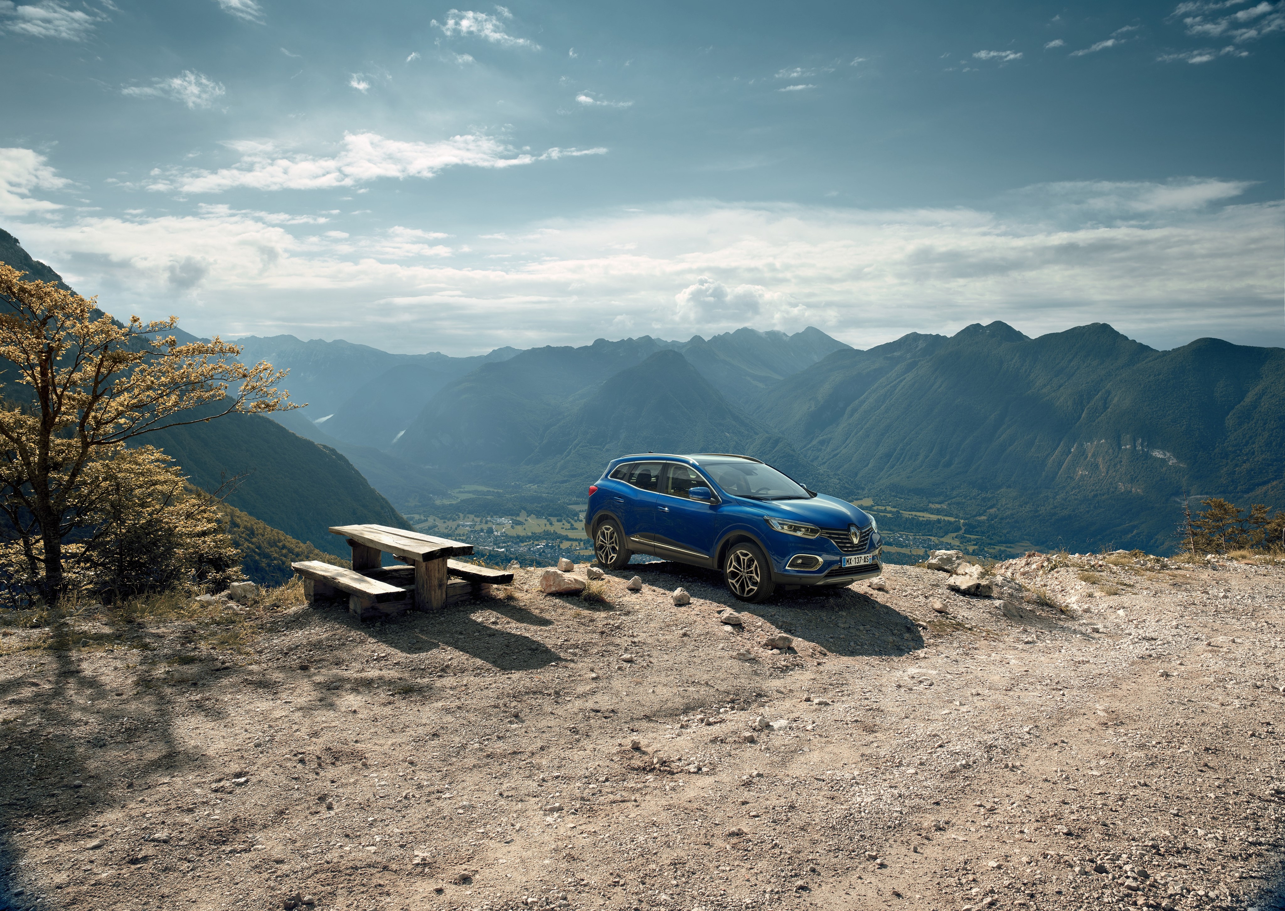 Blue Renault Kadjar in Mountains HD Wallpaper