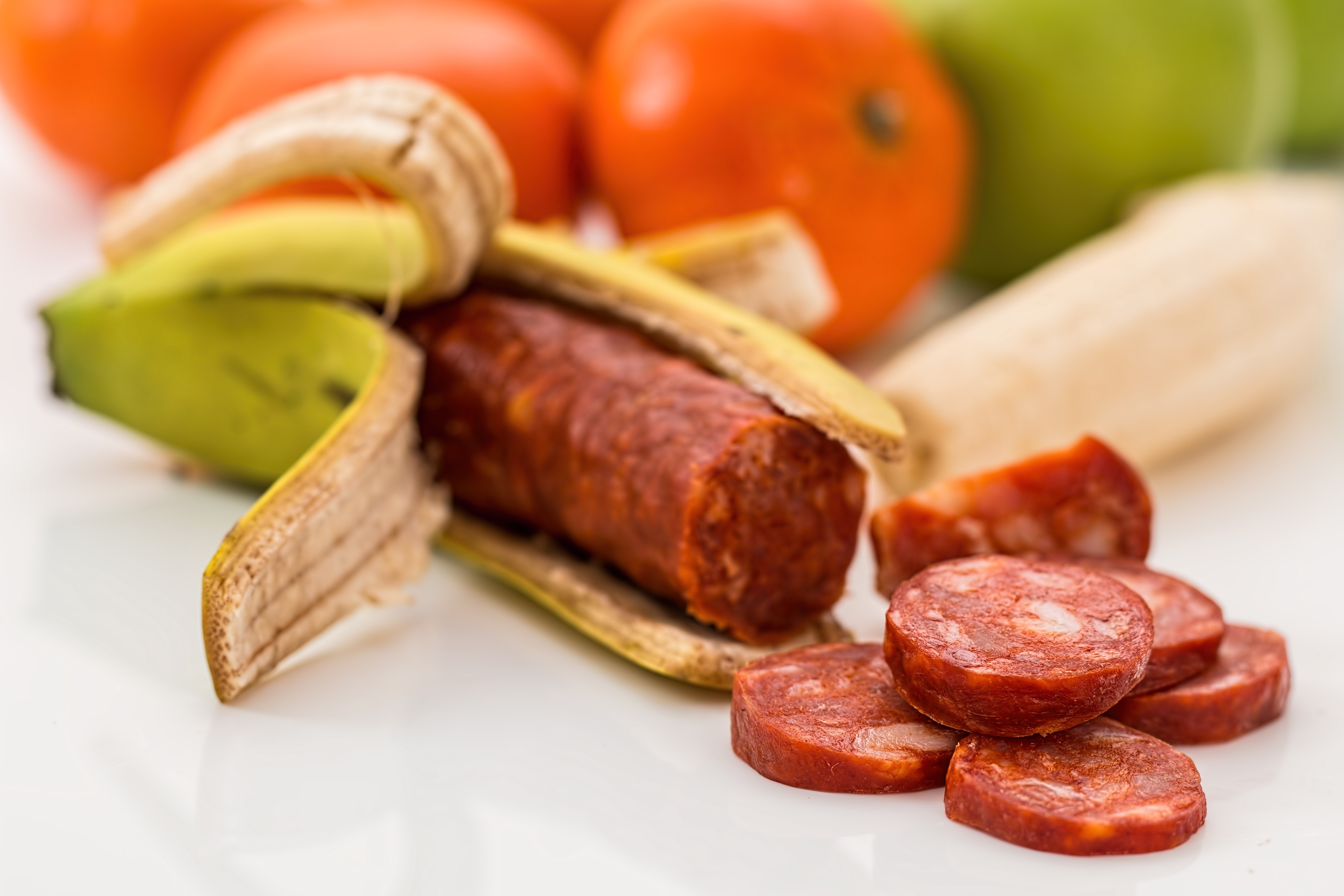 Bananas and Sausage Slices HD Wallpaper