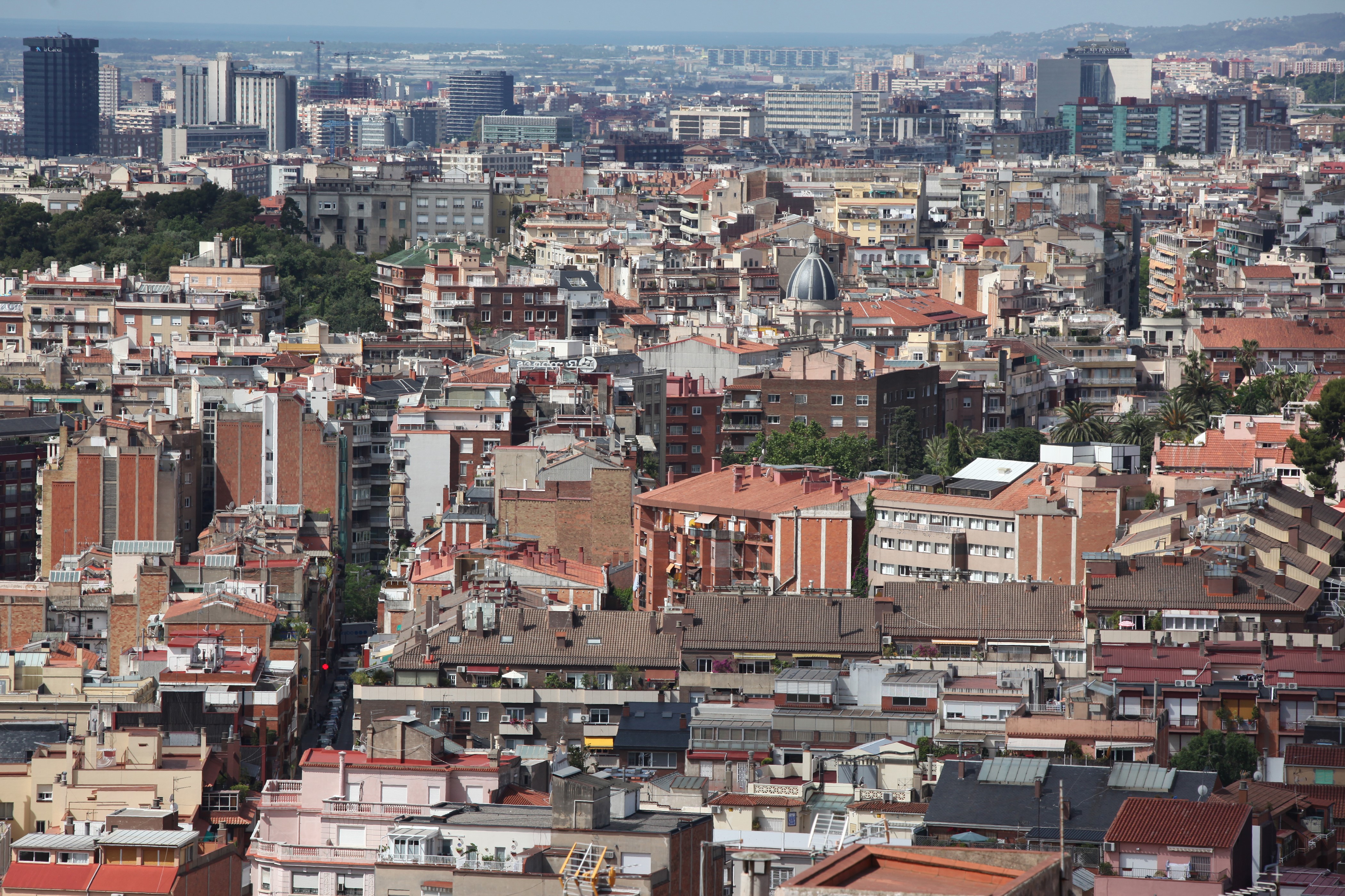 Barcelona Megapolis with Houses and Buildings HD Wallpaper