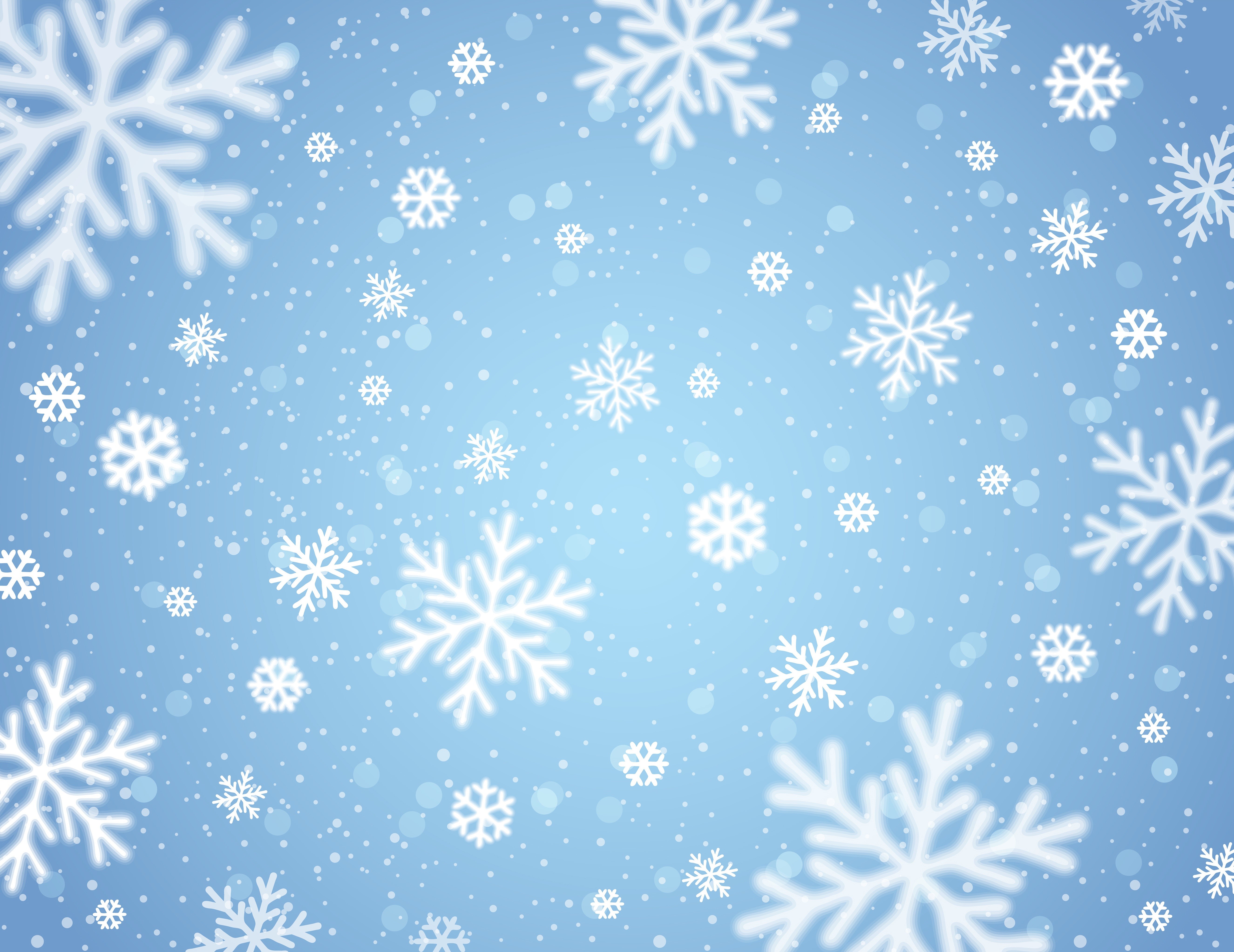Snowflakes on a blue background HD Wallpaper