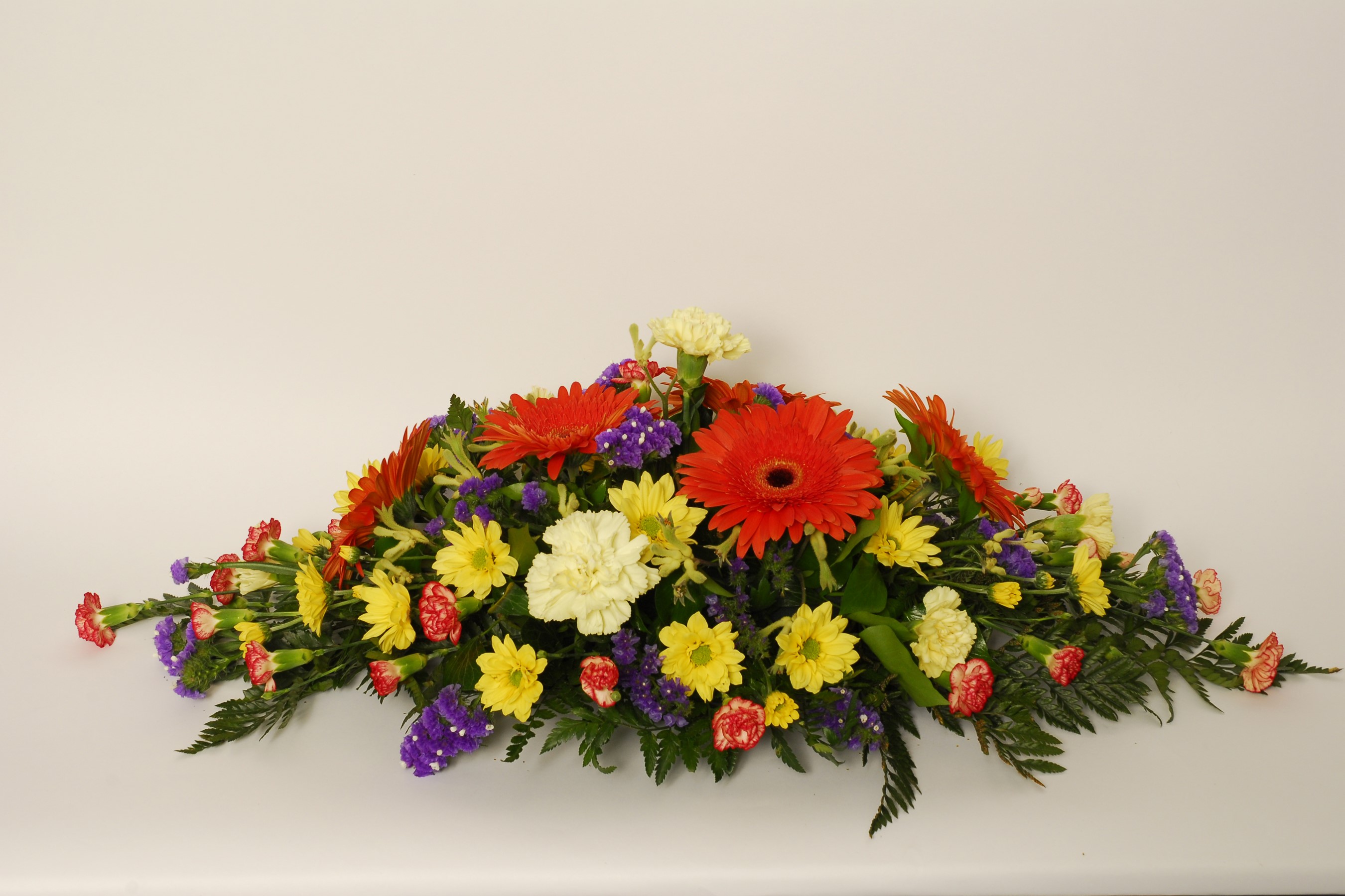 Colorful floral arrangement with gerberas and chrysanthemums HD Wallpaper