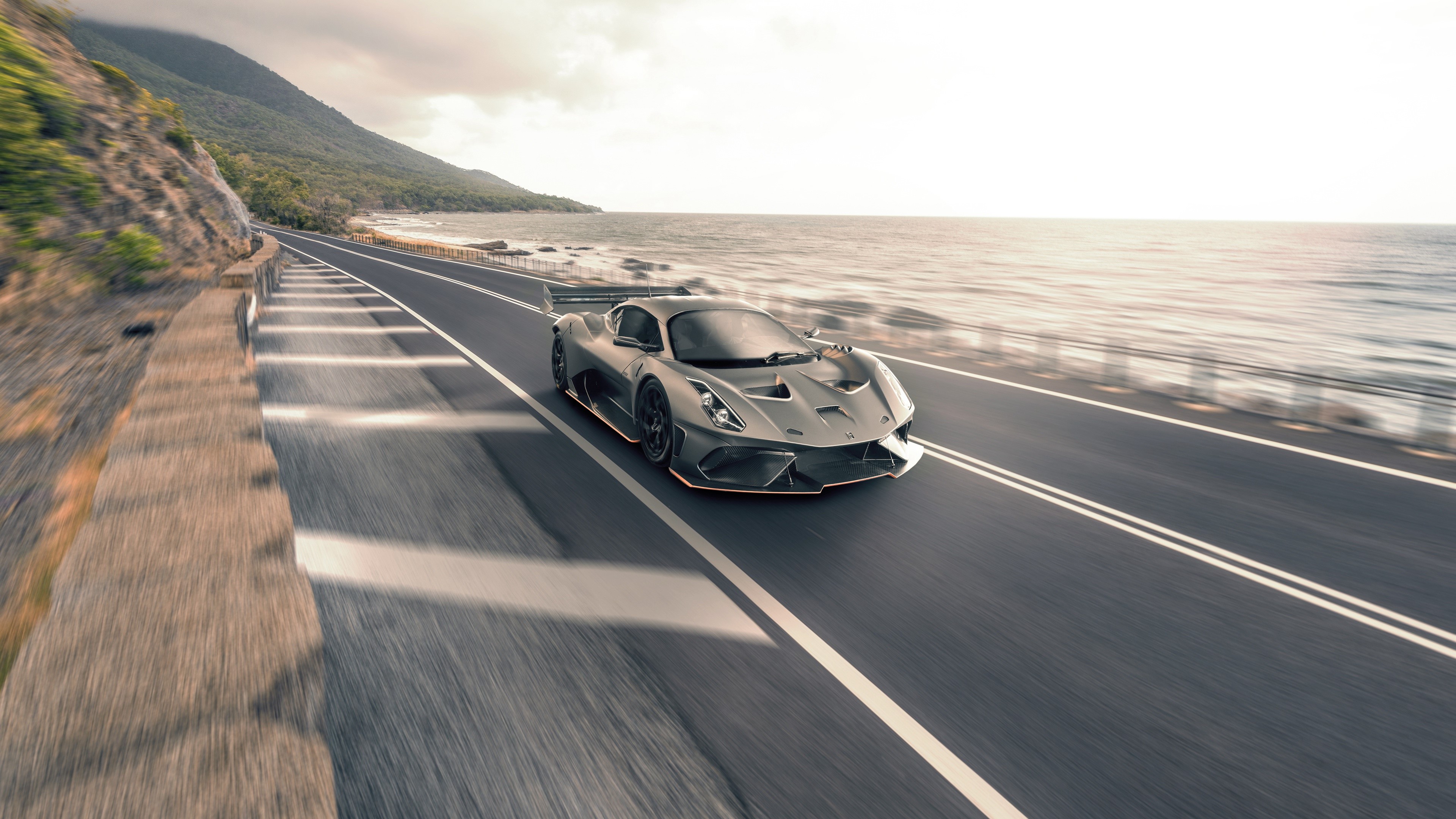 4K 2019 Brabham BT62 on Coastal Road HD Wallpaper