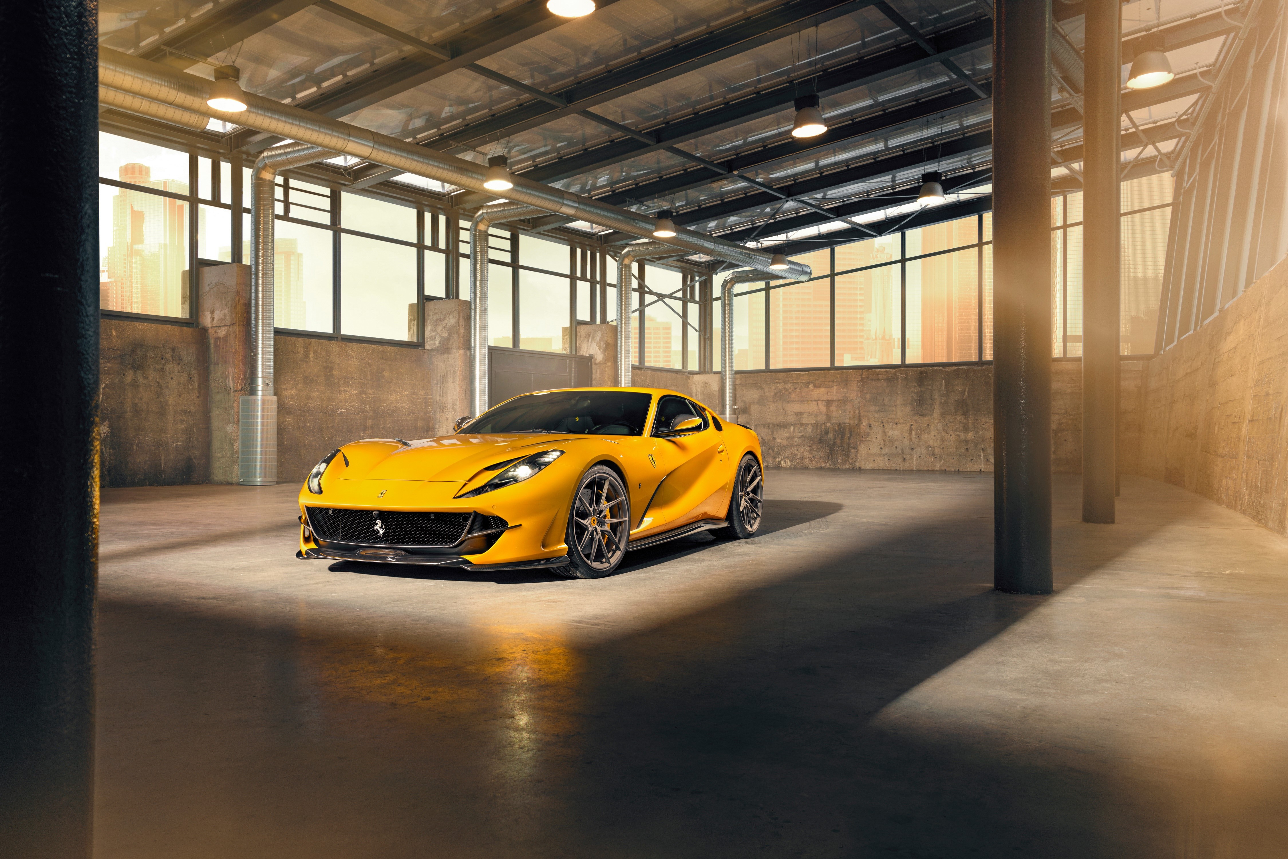 Yellow Ferrari 812 Superfast by Novitec HD Wallpaper