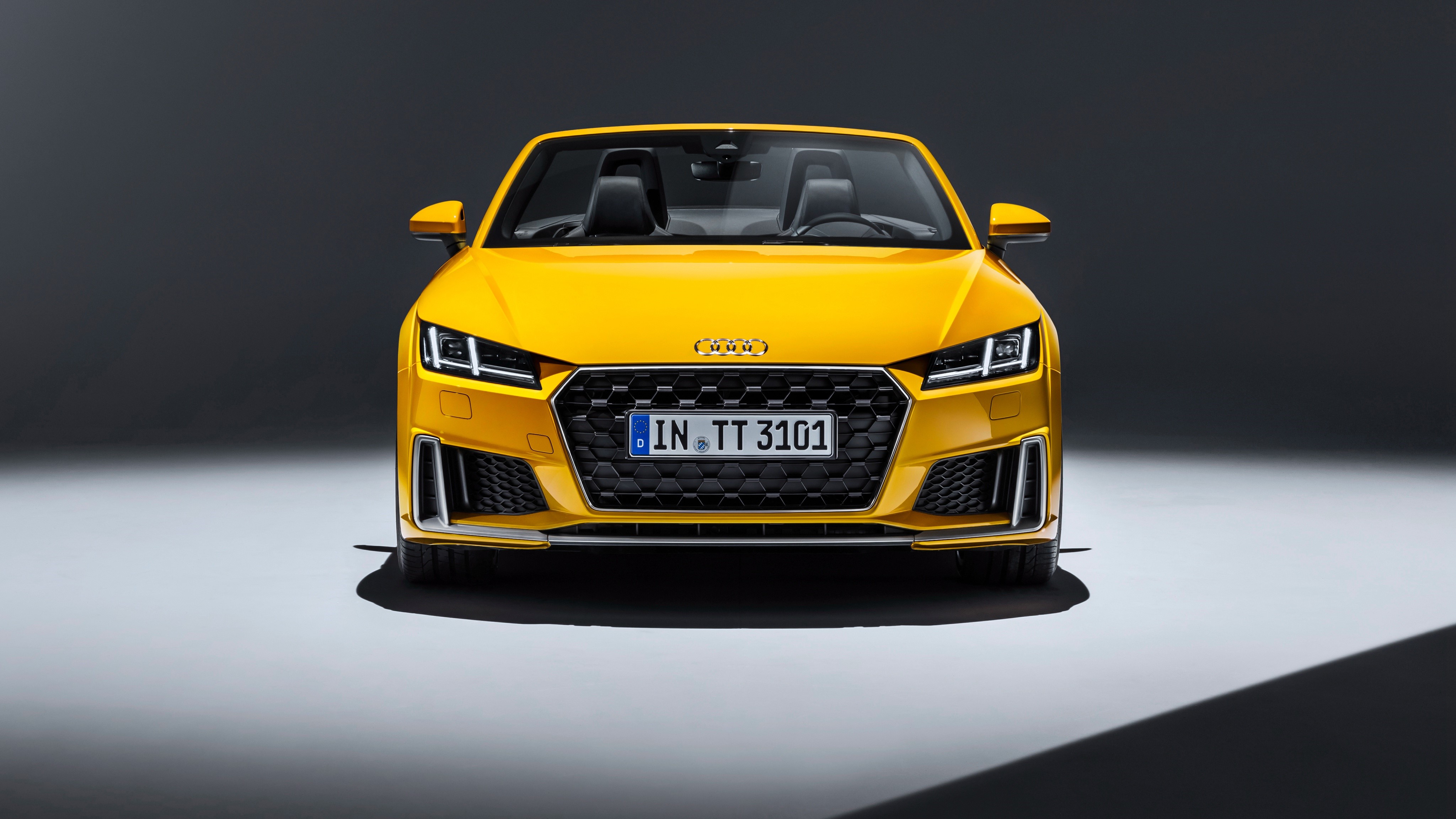 Yellow Audi TT Roadster HD Wallpaper