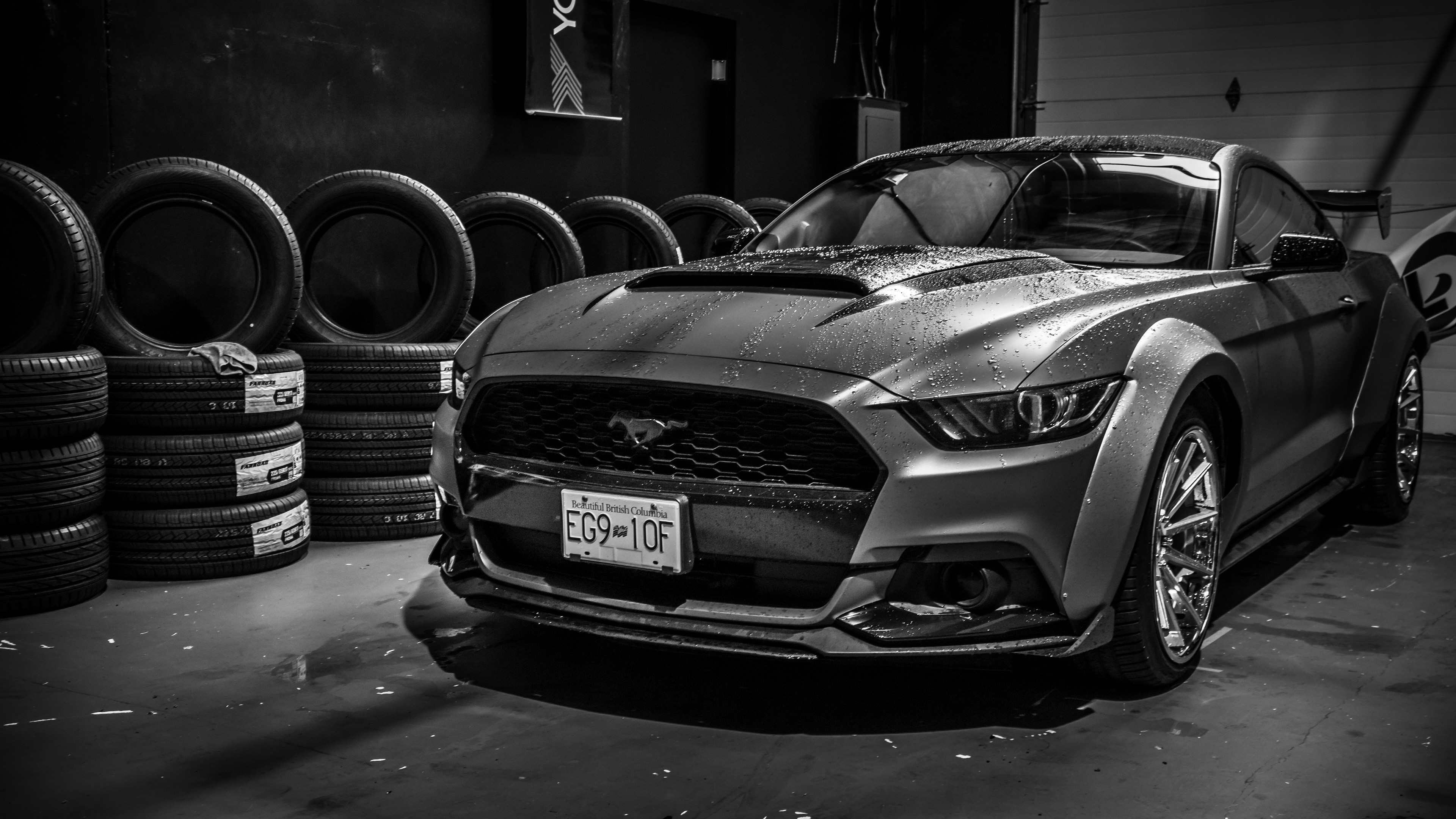 Ford Mustang Widebody with Tires HD Wallpaper
