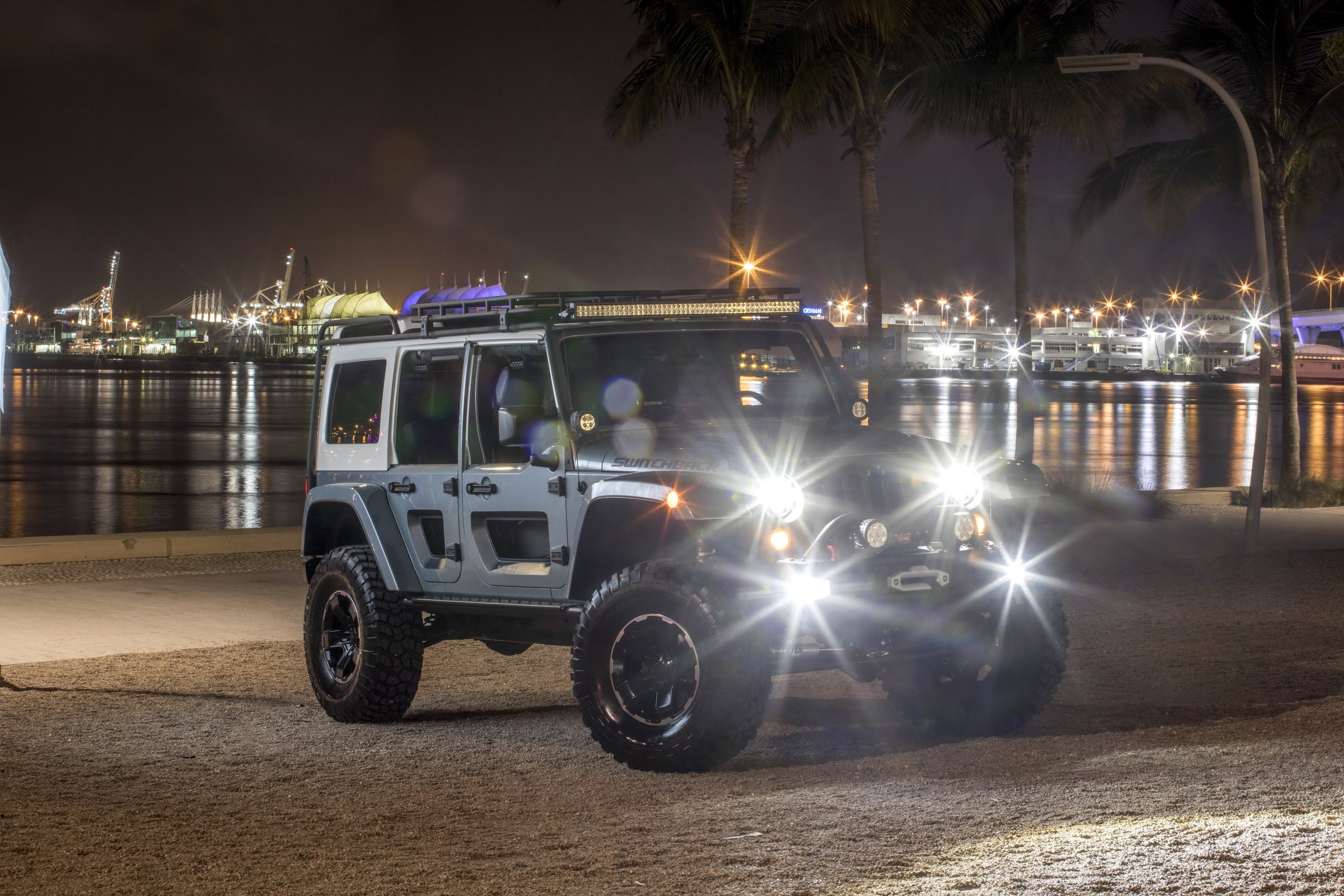 2017 Switchback Concept Jeep at Night HD Wallpaper