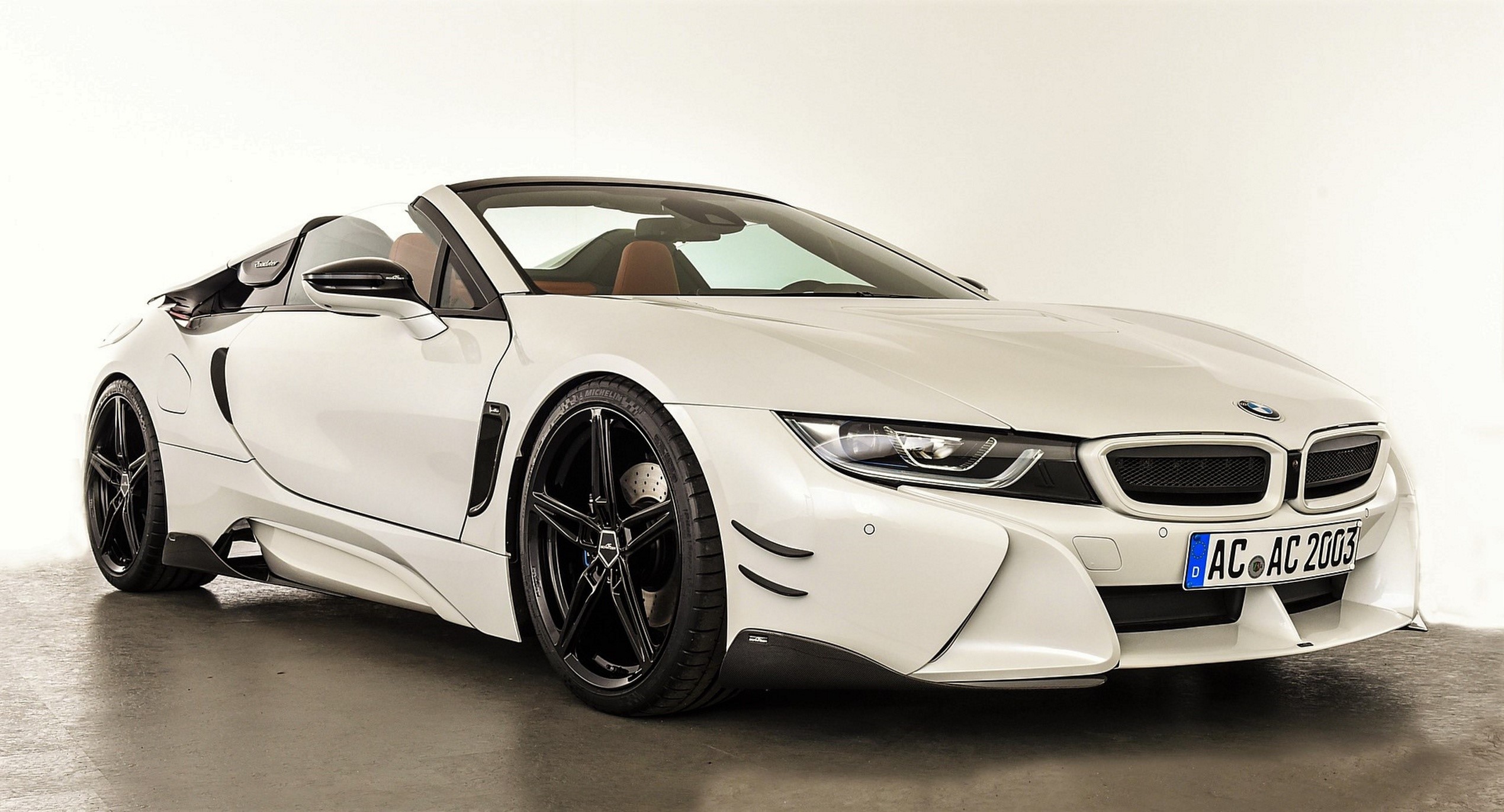 White AC Schnitzer BMW i8 Roadster HD Wallpaper