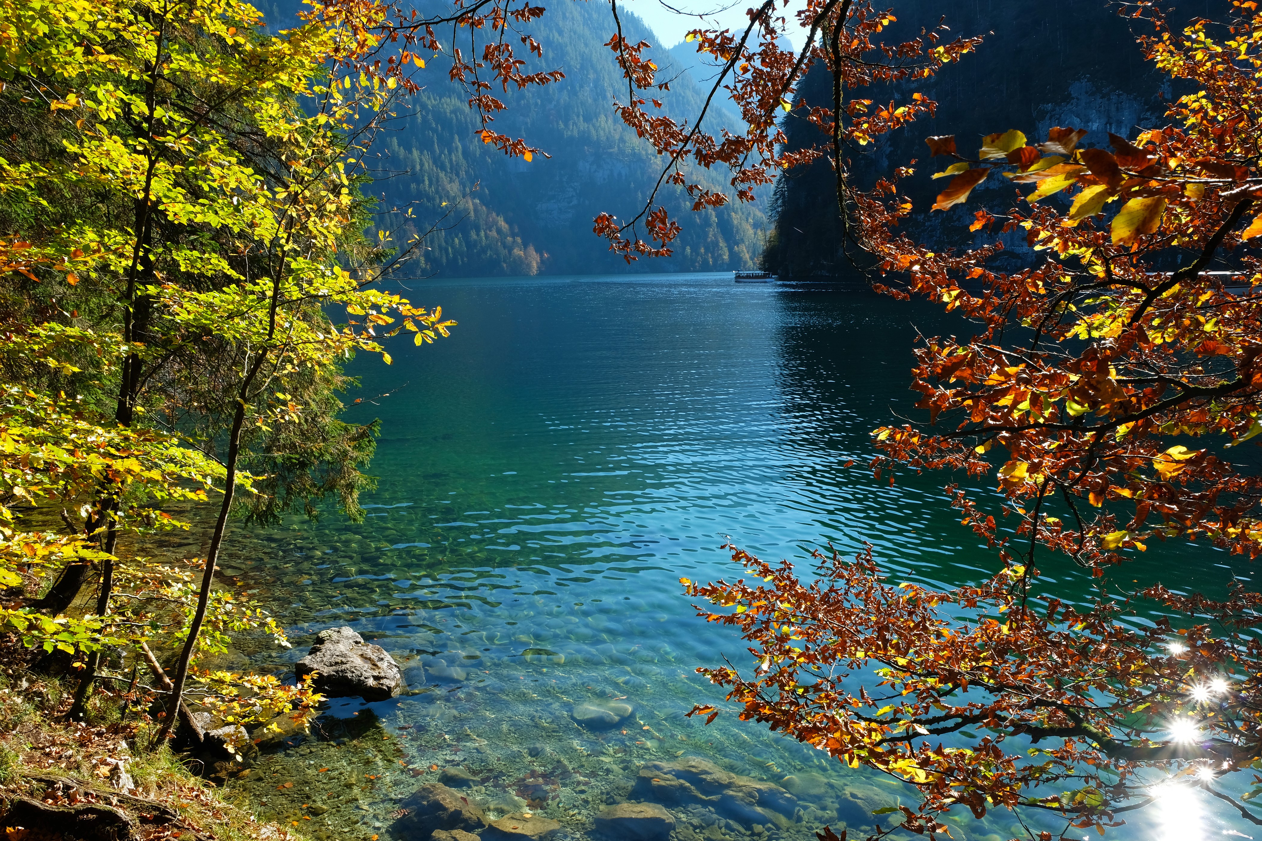 4K Konigsee Lake in Autumn, Germany HD Wallpaper