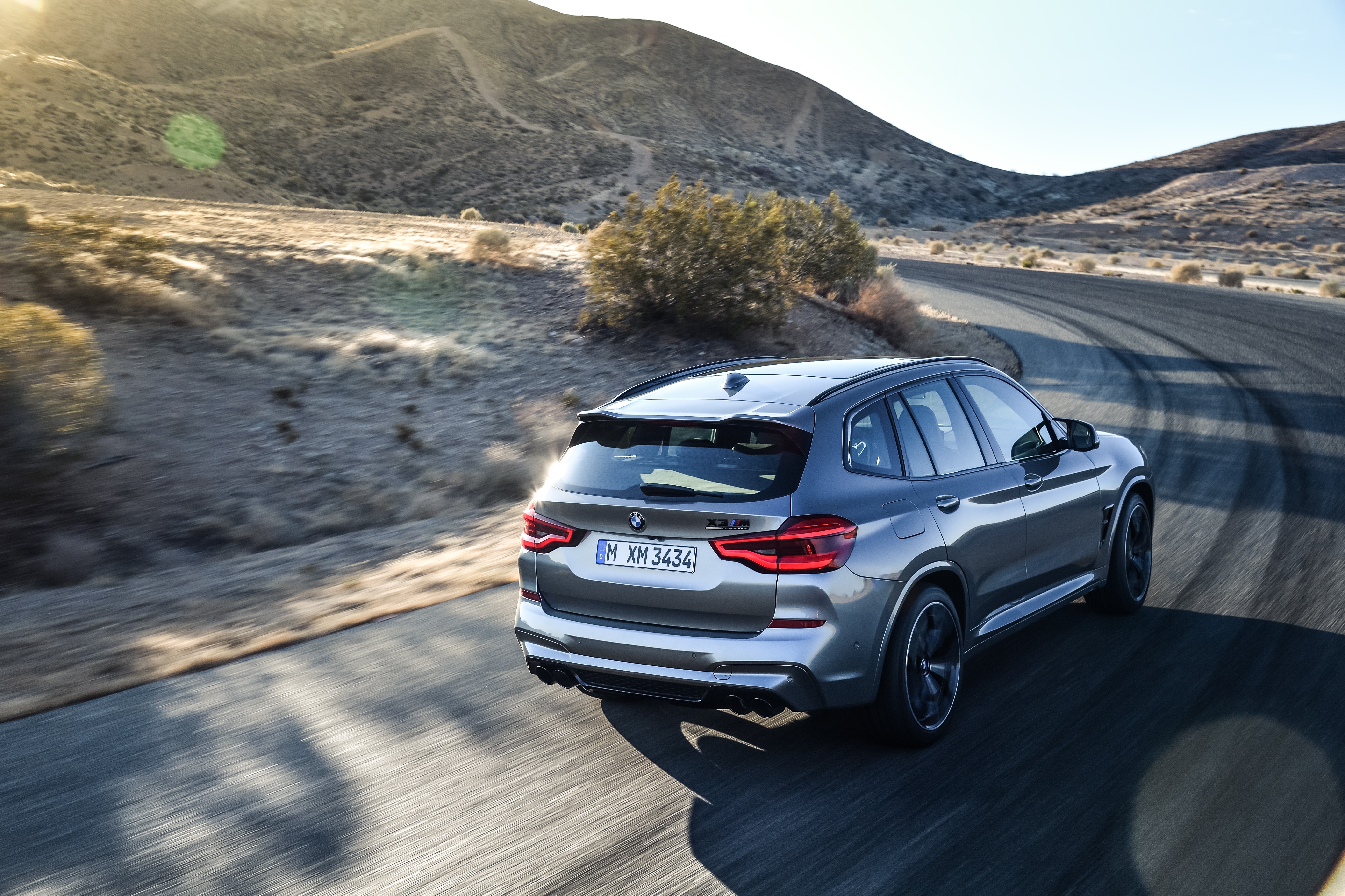 BMW Competition X3M F97 Crossover on a Desert Road HD Wallpaper