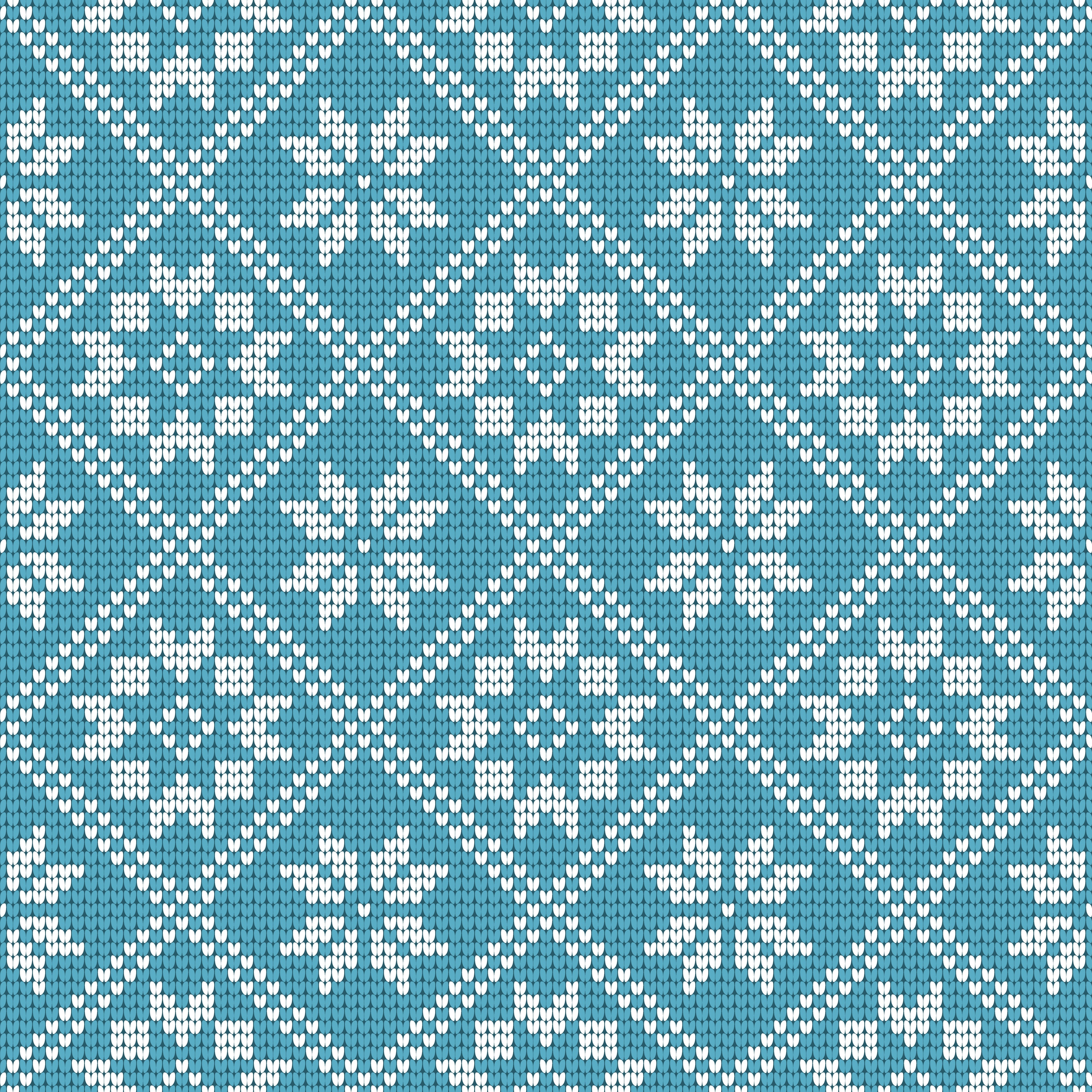 Blue and white knitted snowflake pattern HD Wallpaper