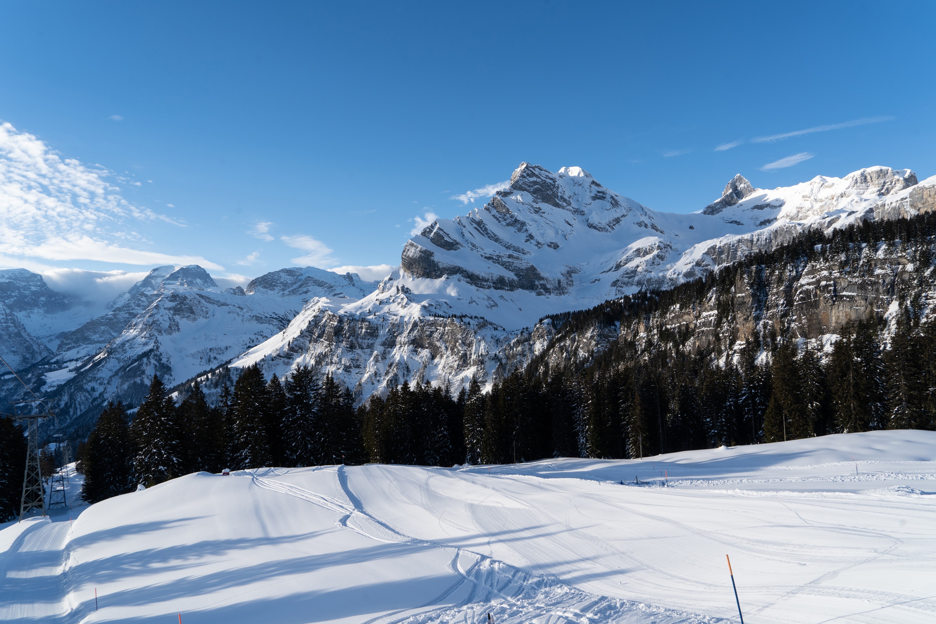 Braunwald Canton of Glarus, Switzerland Winter Alps Landscape HD Wallpaper