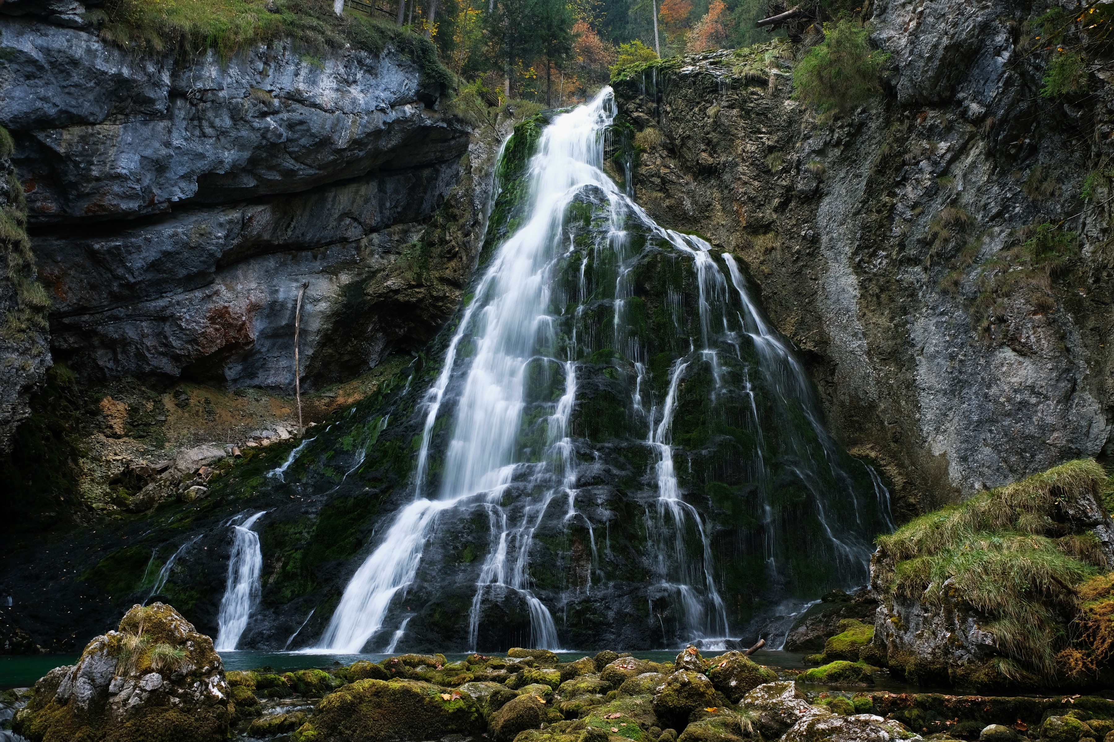 Golling Waterfall in Austria HD Wallpaper