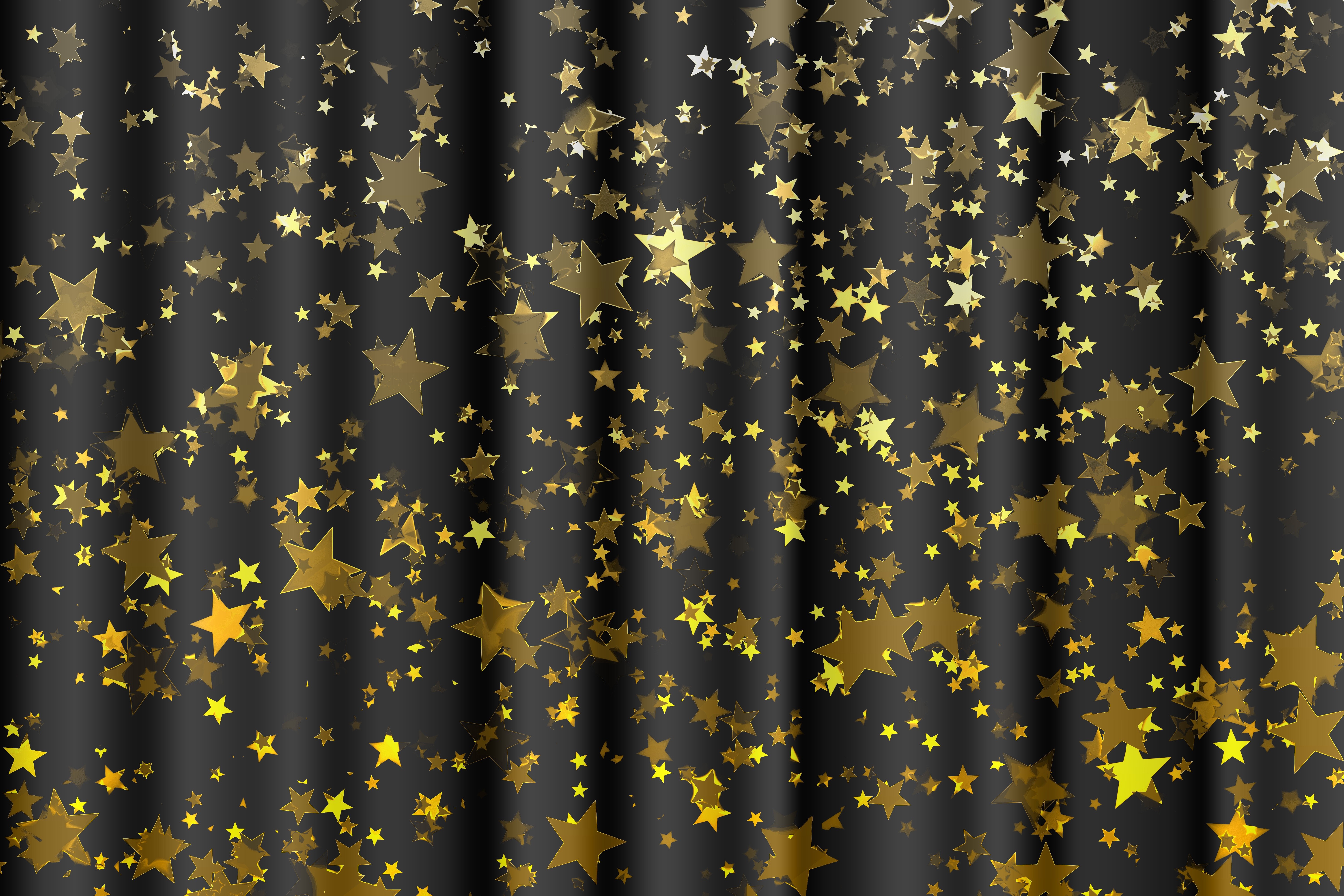 Golden stars on a dark textured background HD Wallpaper