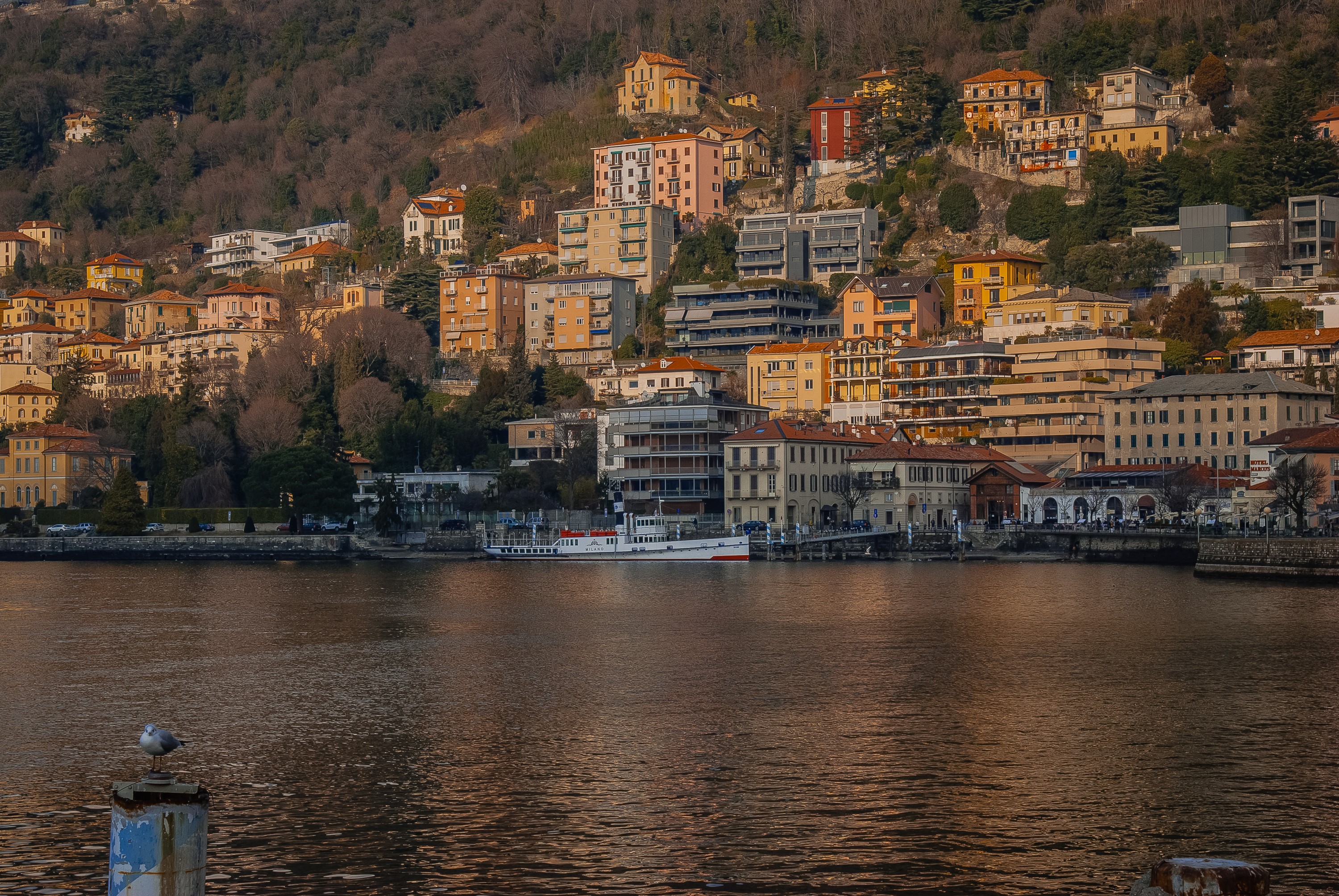 Como Lombardy Italy Lake Houses and Marina HD Wallpaper