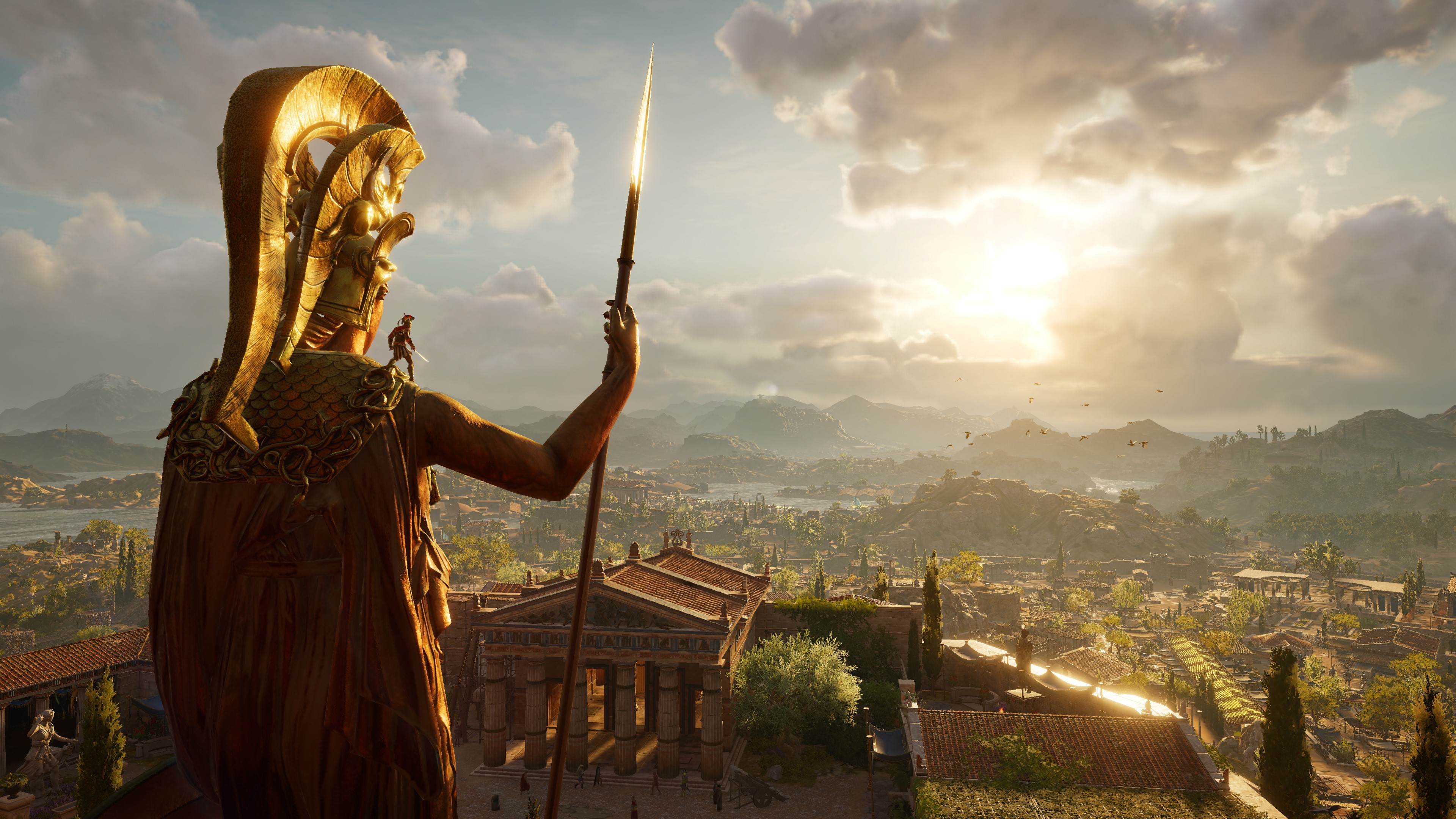 Alexios from Assassin's Creed Odyssey with Spear HD Wallpaper
