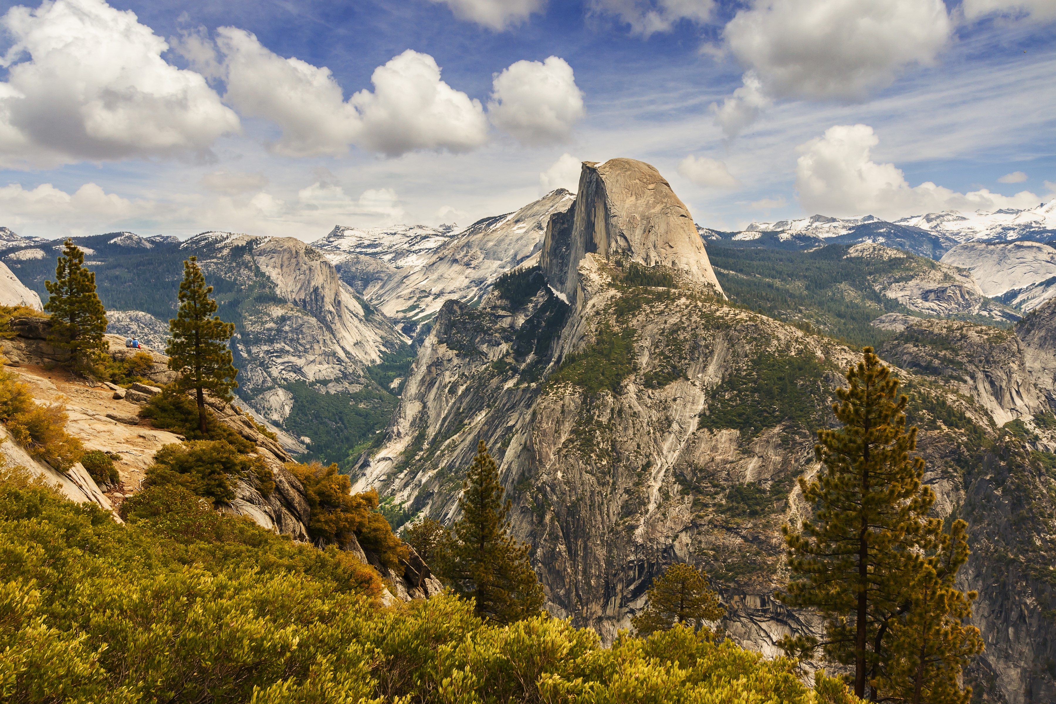 Yosemite National Park with Half Dome HD Wallpaper
