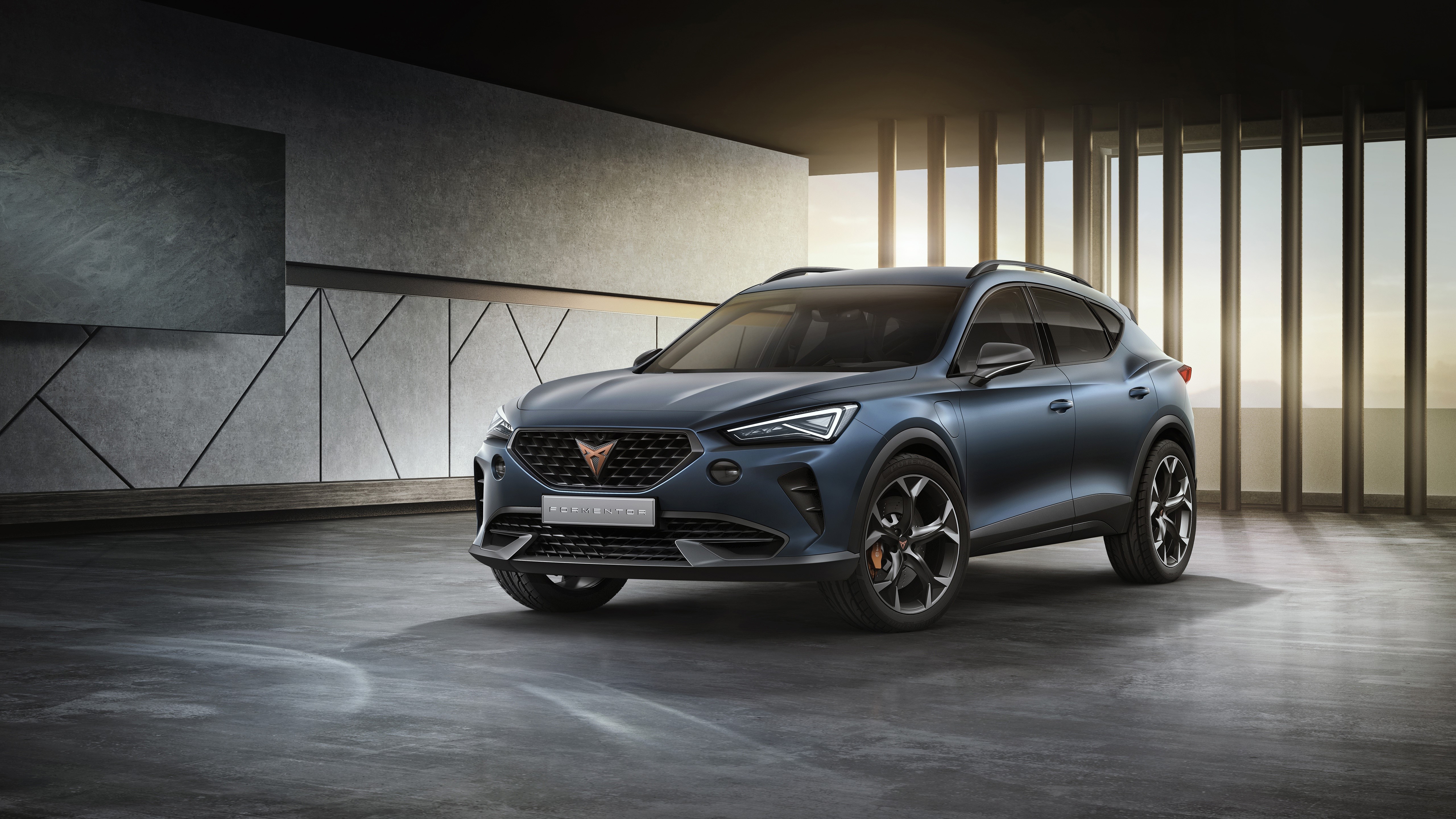 Cupra Formentor Crossover in a modern garage HD Wallpaper