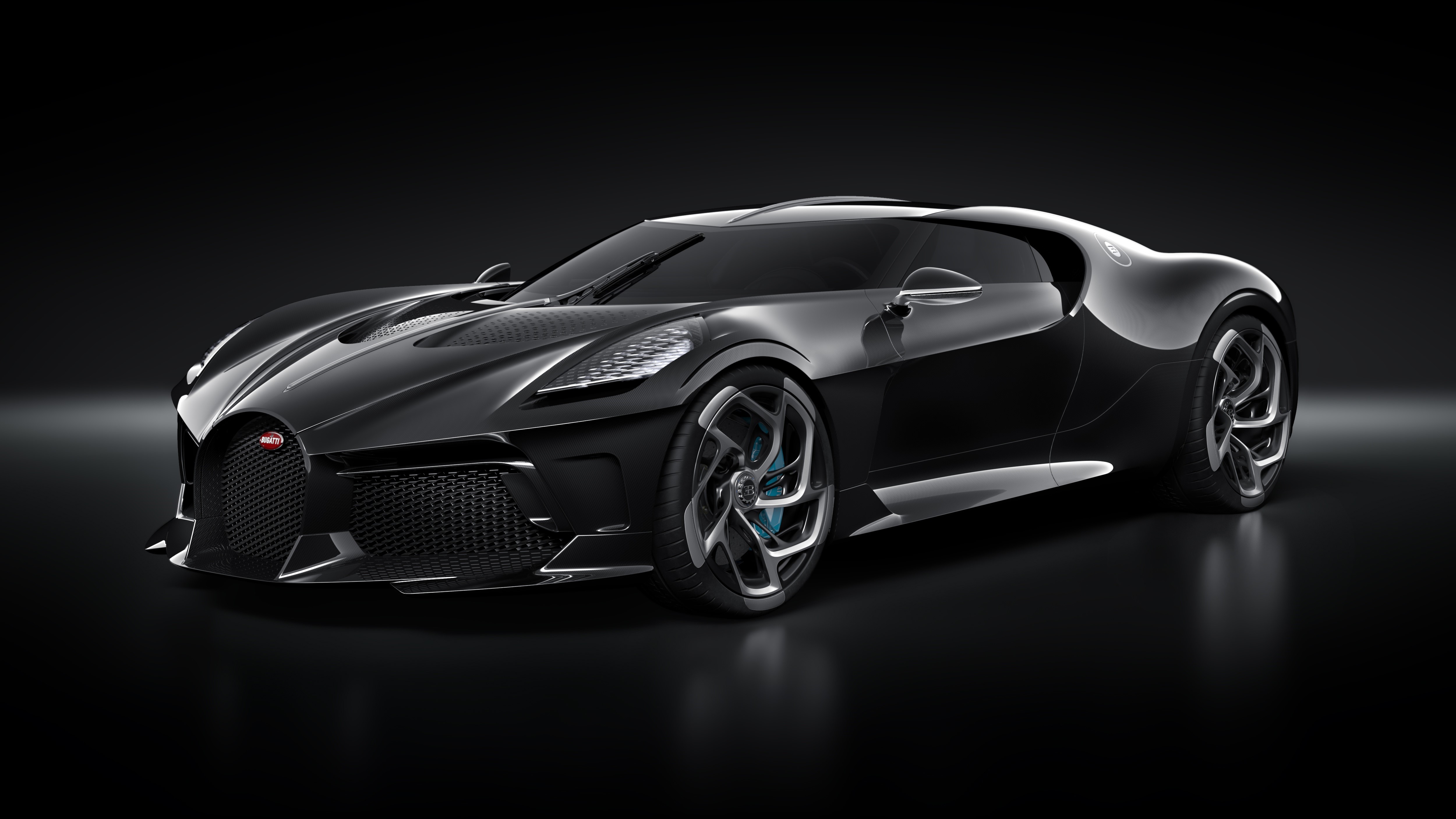 Bugatti La Voiture Noire in Black 4K HD Wallpaper