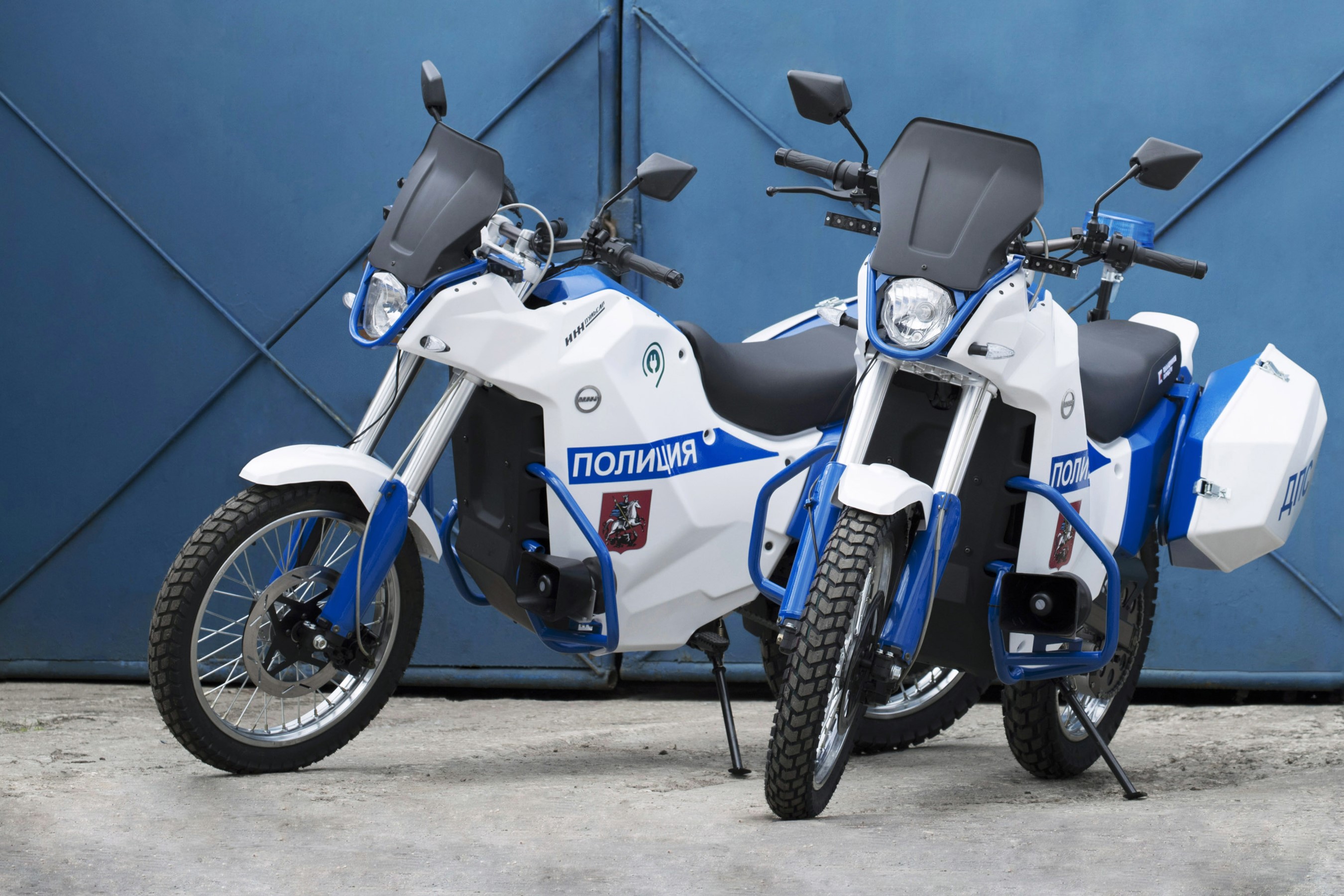 Two Russian Police Motorcycles HD Wallpaper