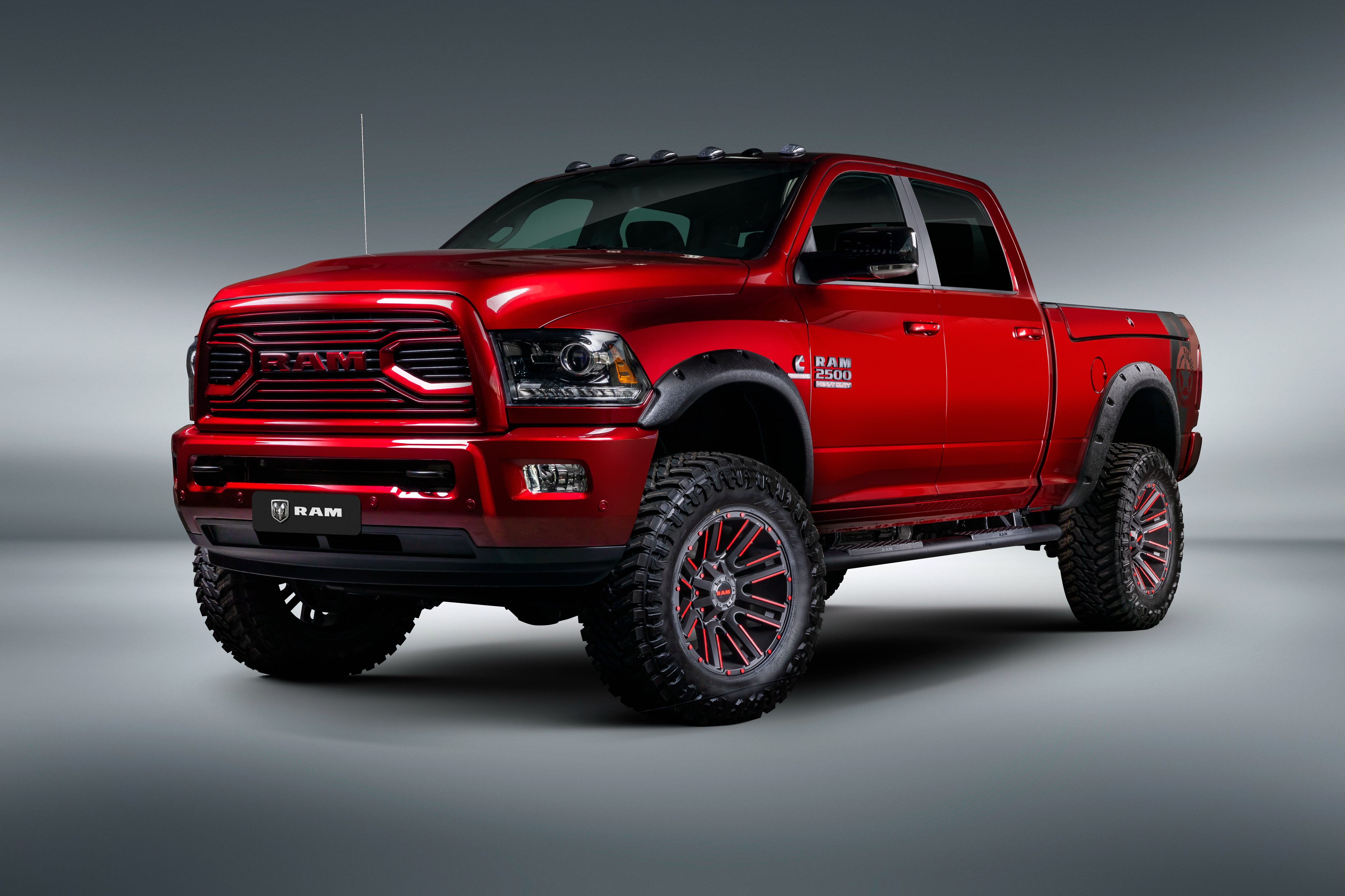 4K Red 2018-19 Ram 2500 by Apache Customz Trucks HD Wallpaper