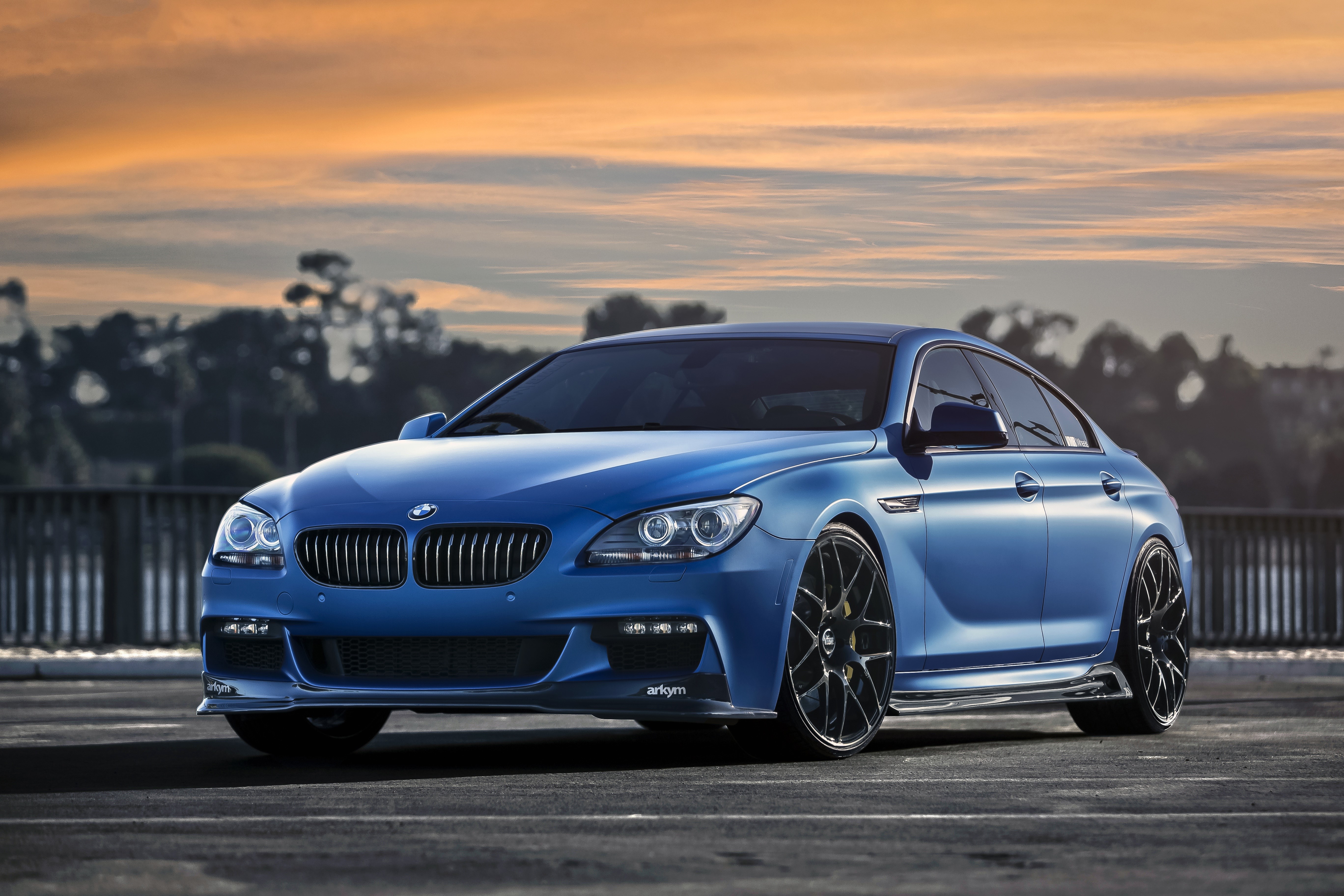 Matte Blue BMW 640i HD Wallpaper