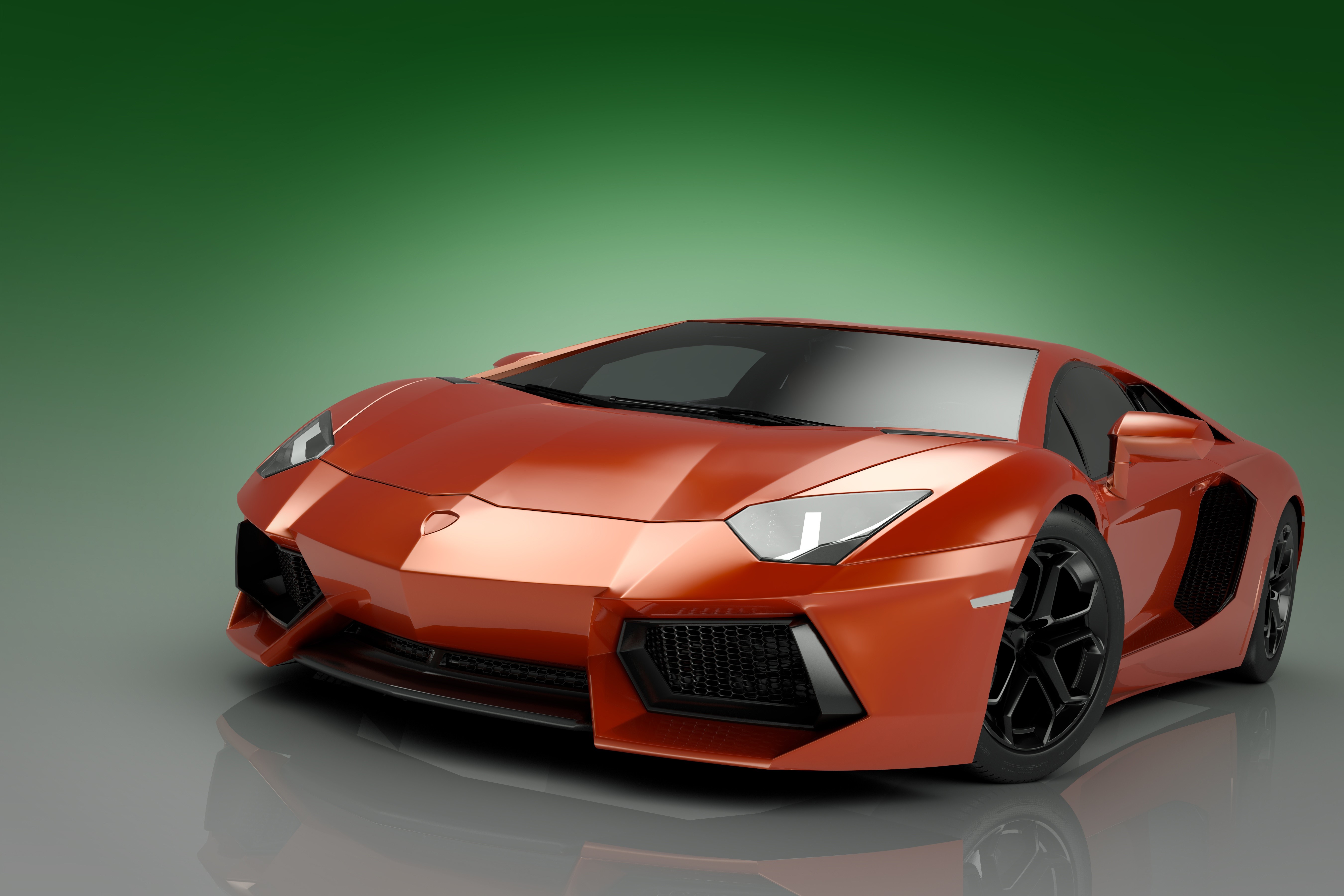 Orange Lamborghini Aventador LP700 V12 HD Wallpaper
