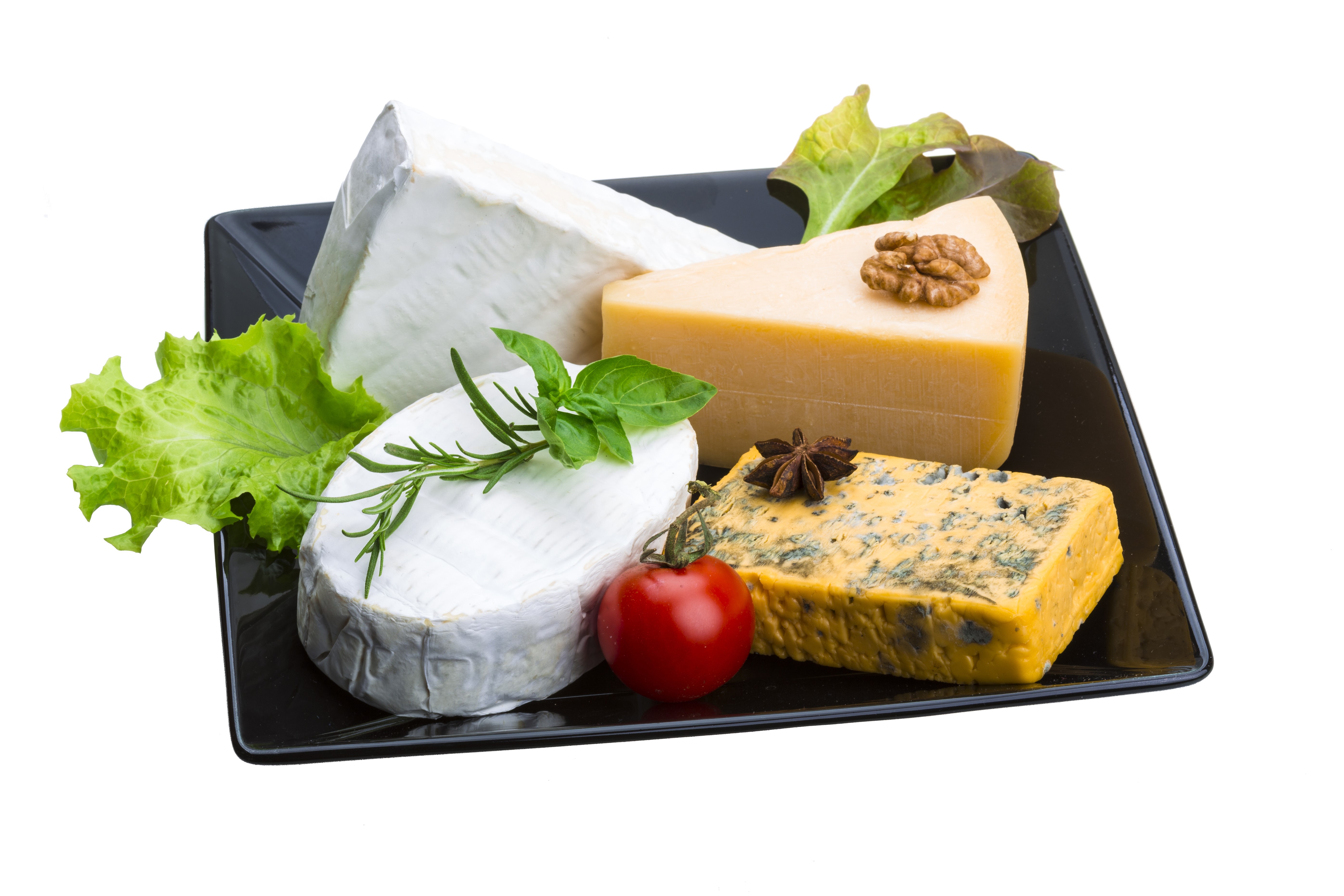 Cheese platter with nuts and vegetables HD Wallpaper