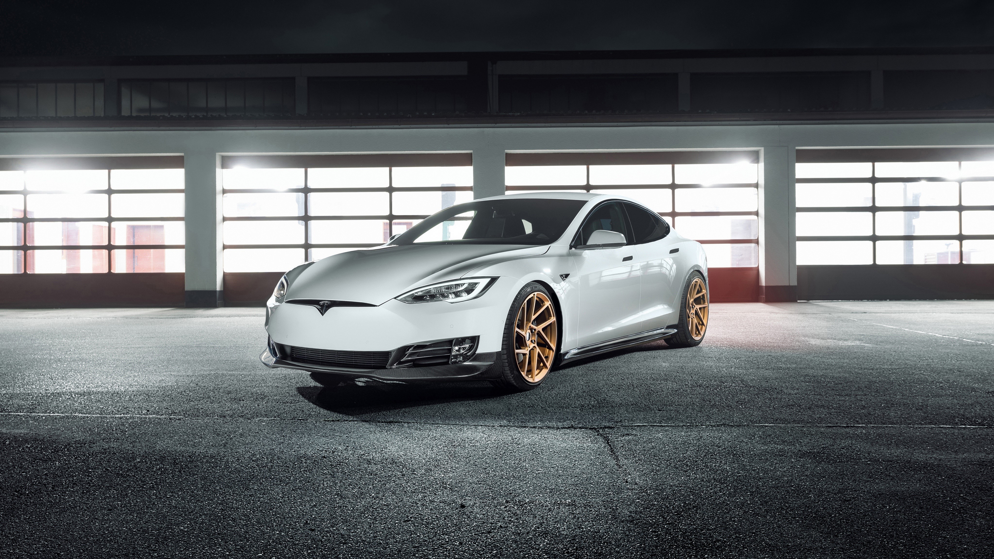 White Tesla Model S Novitec 2017 HD Wallpaper