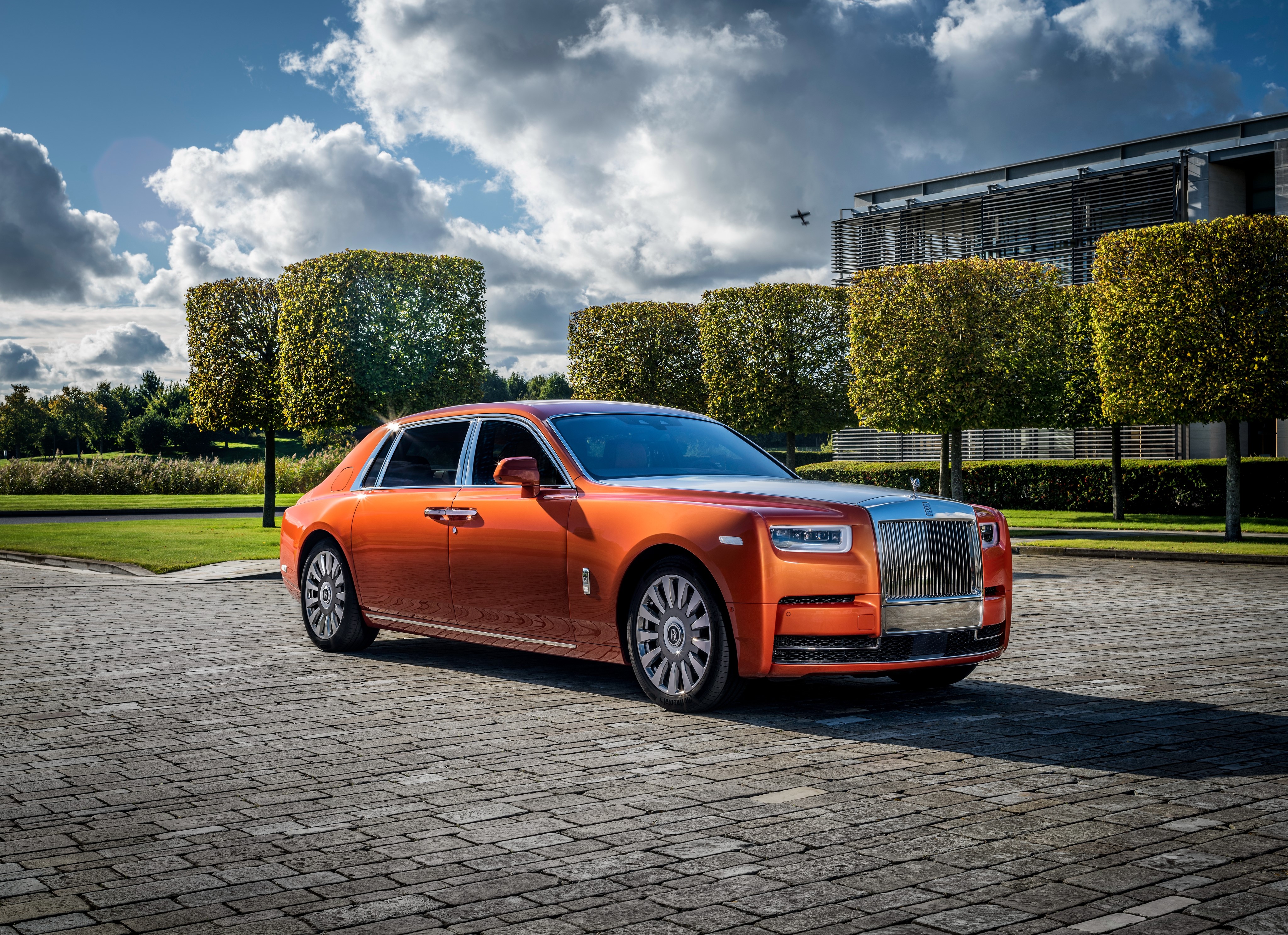 Orange Rolls-Royce Phantom EWB Star HD Wallpaper