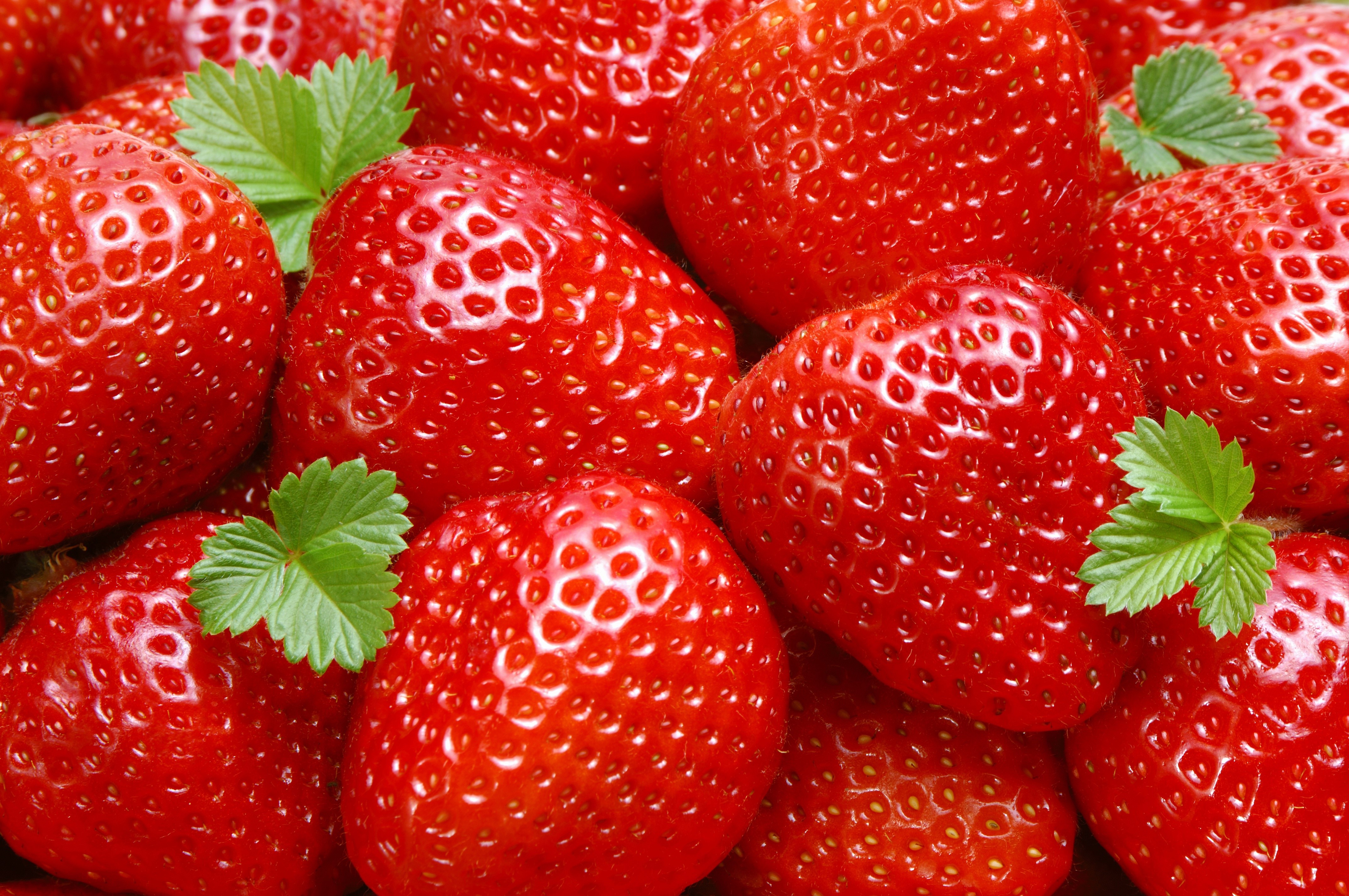 4K Strawberry Closeup HD Wallpaper