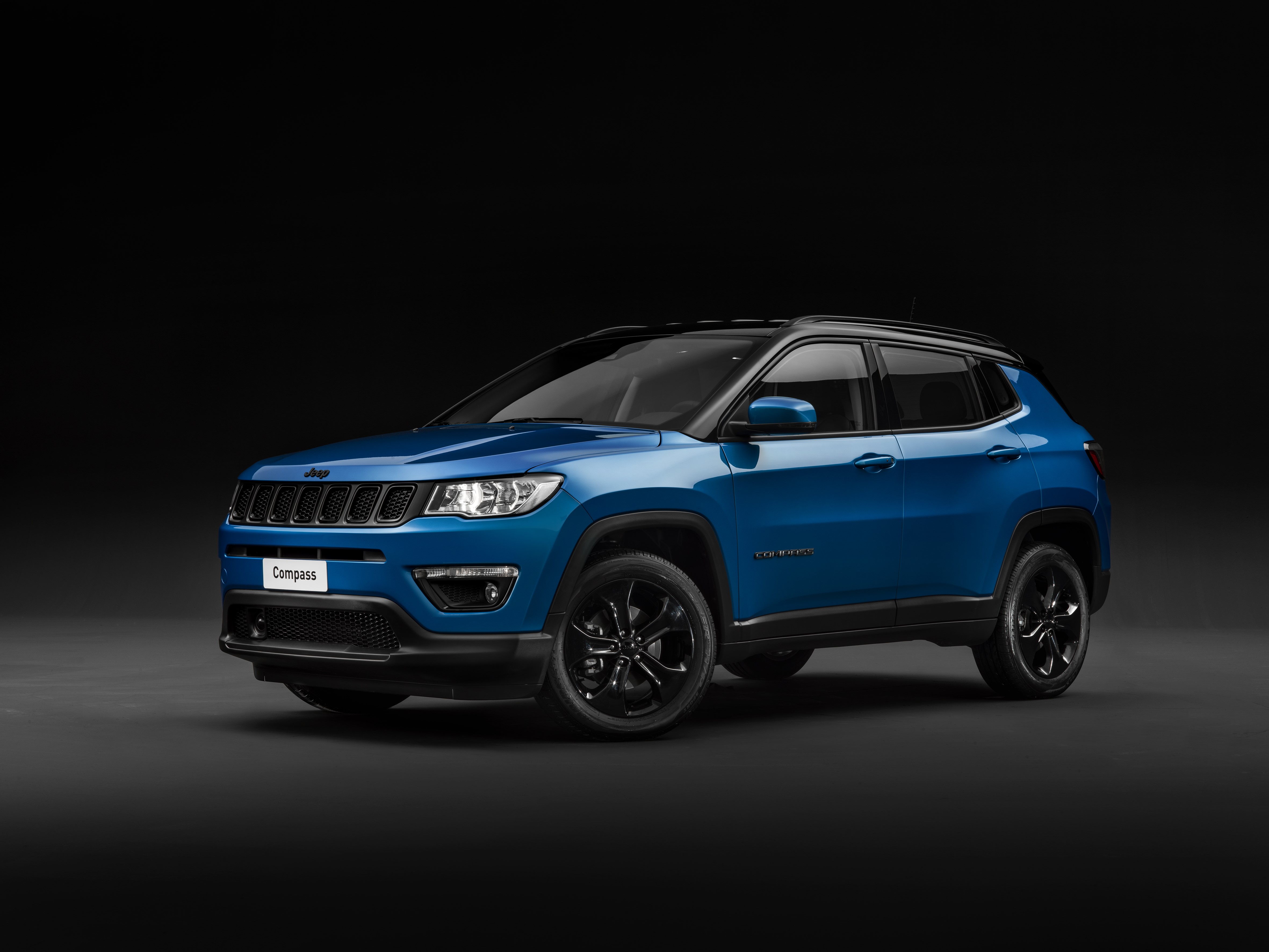 Blue Jeep Compass Night Eagle HD Wallpaper