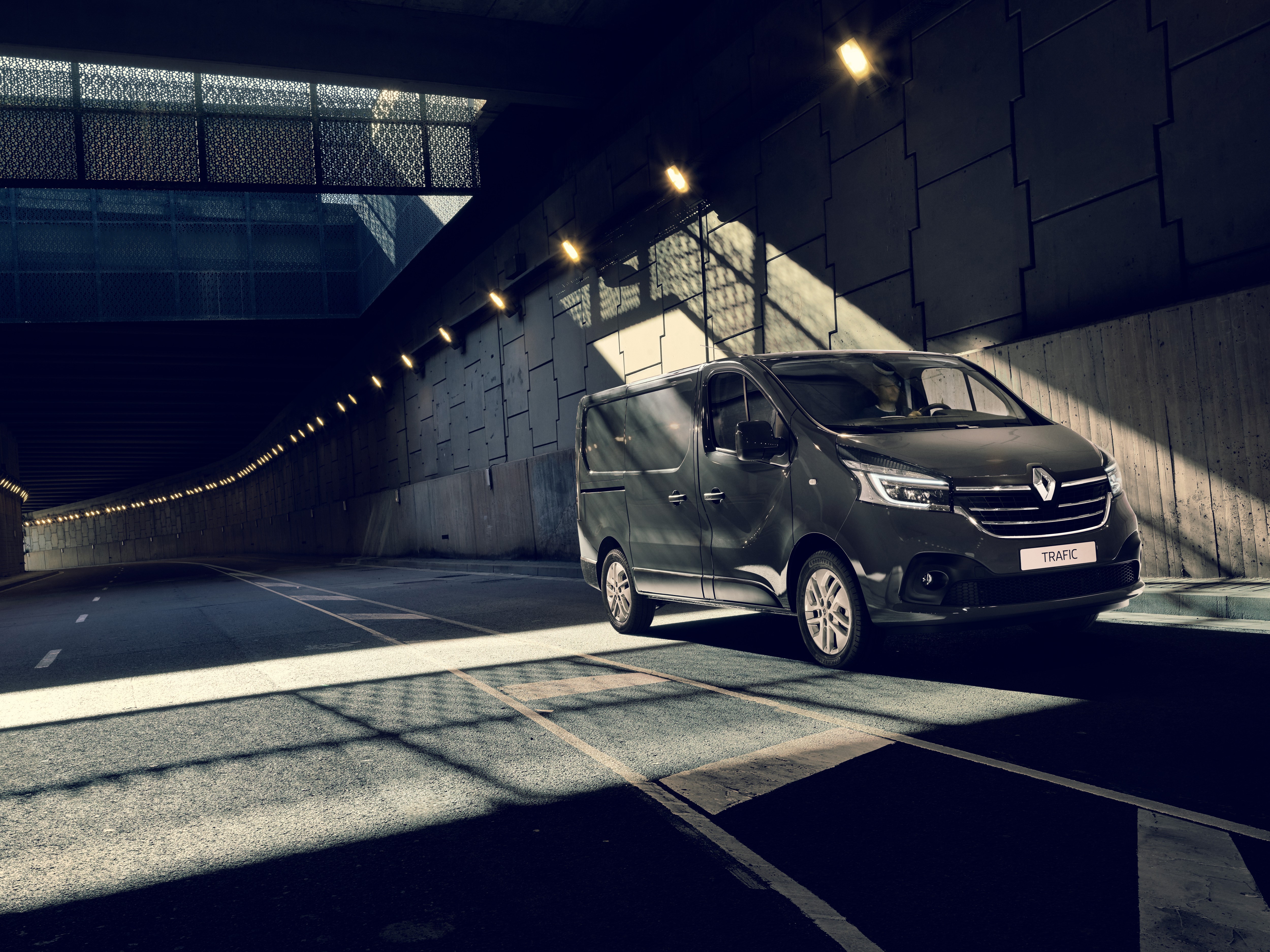 Renault Trafic Van in a Tunnel HD Wallpaper