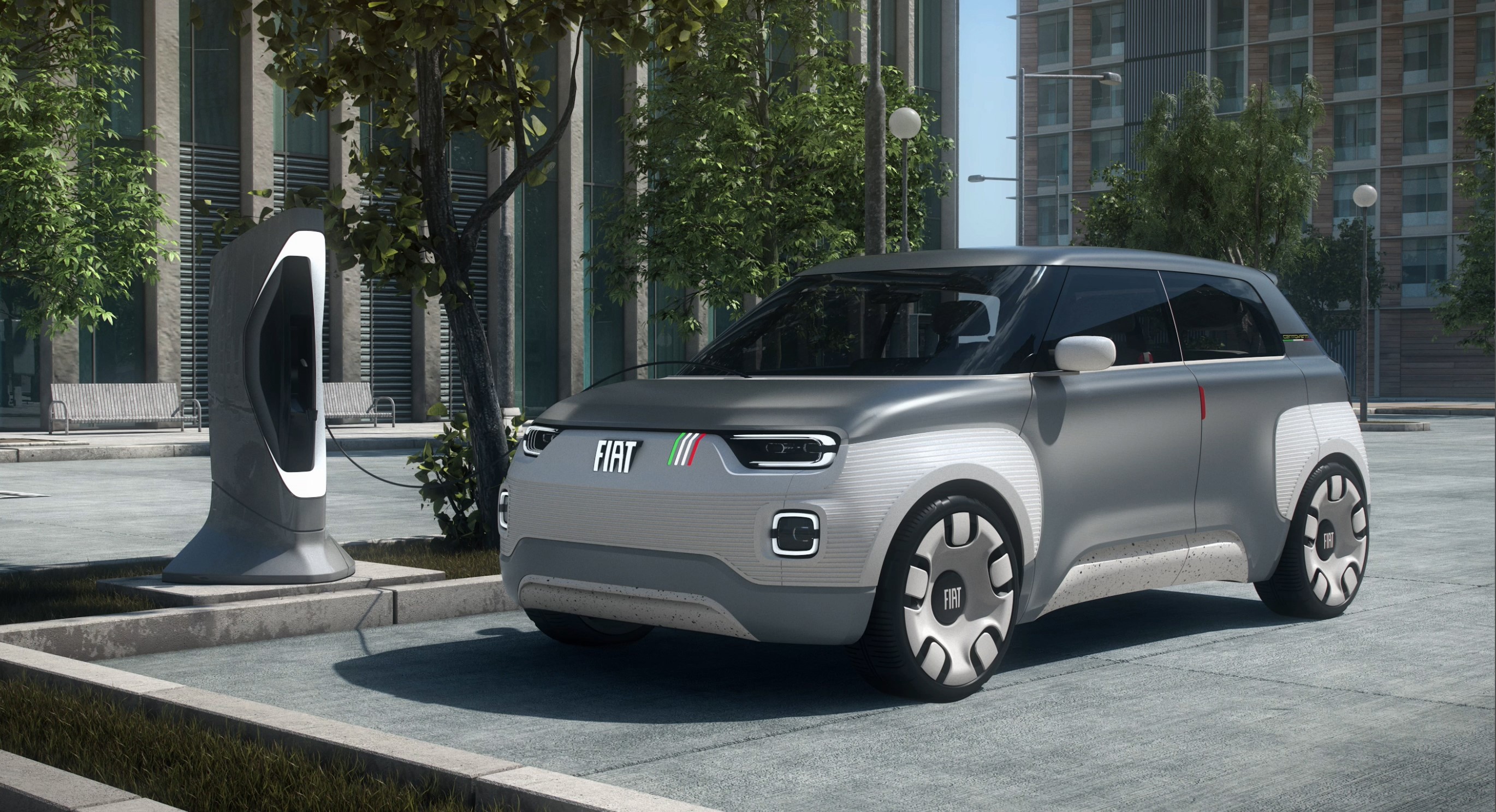 Fiat Centoventi concept car charging HD Wallpaper