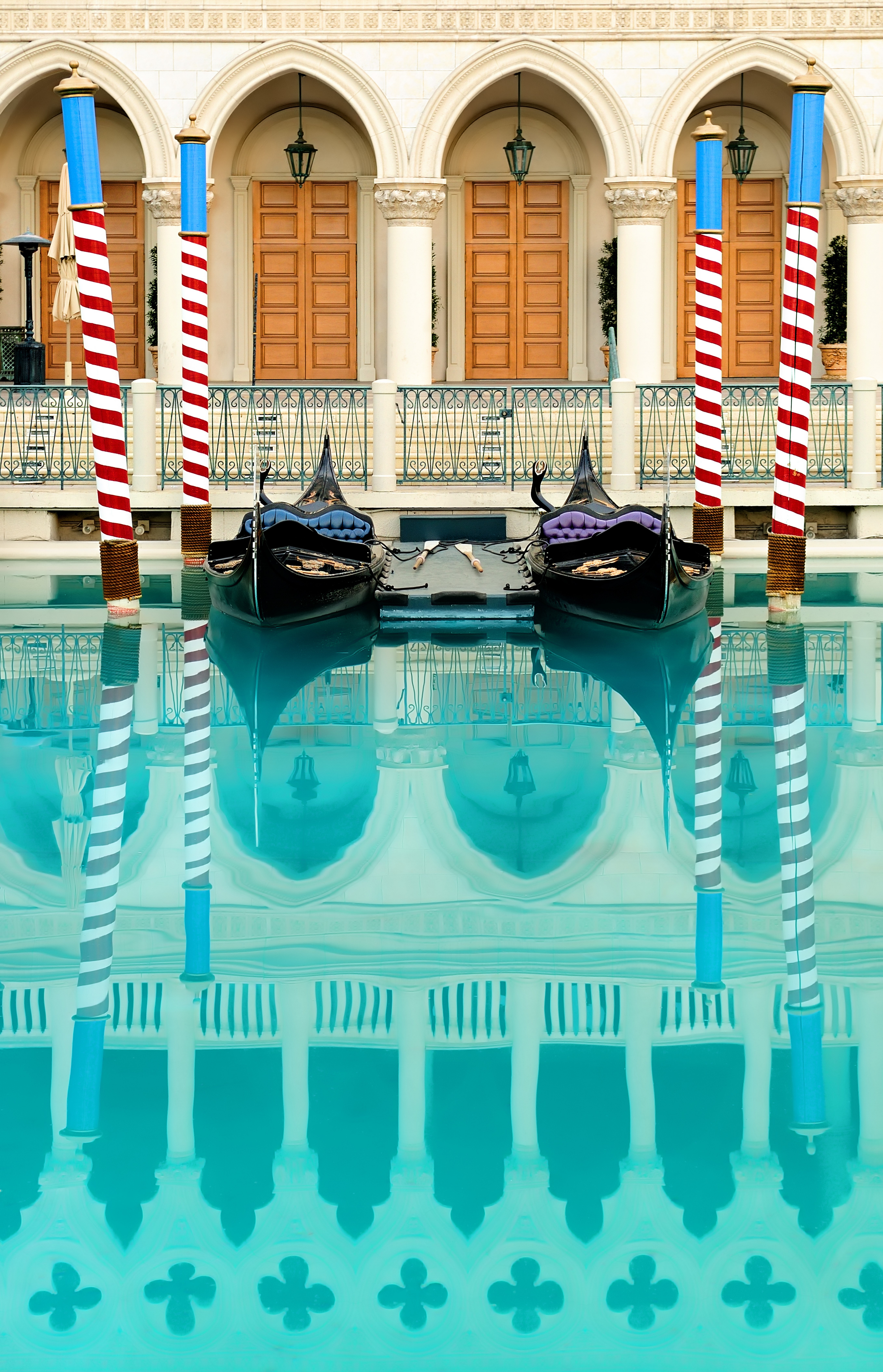 Venice Canal with Gondolas and Arched Building HD Phone Wallpaper