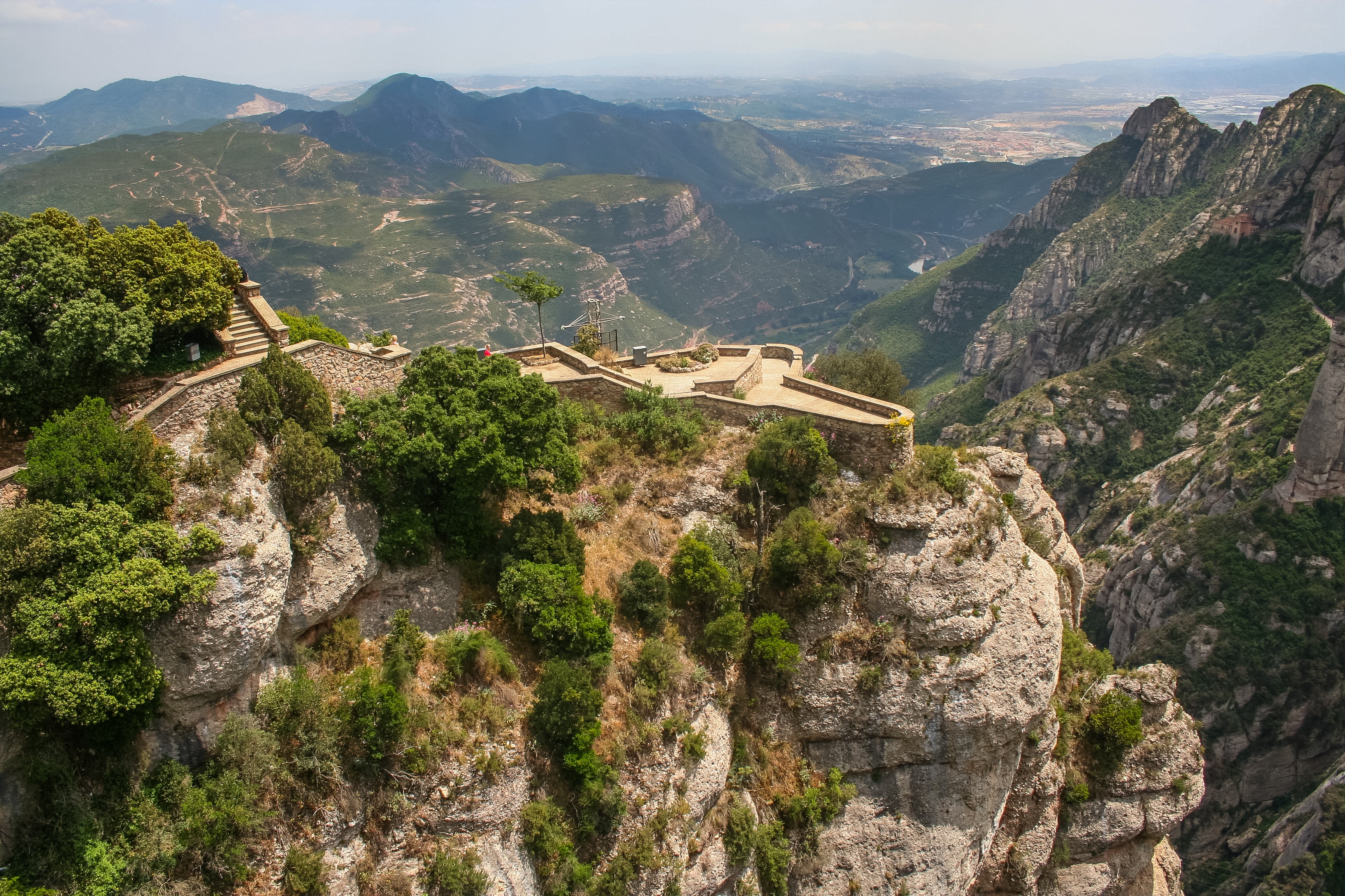 Montserrat mountains viewpoint in Catalonia, Spain HD Wallpaper
