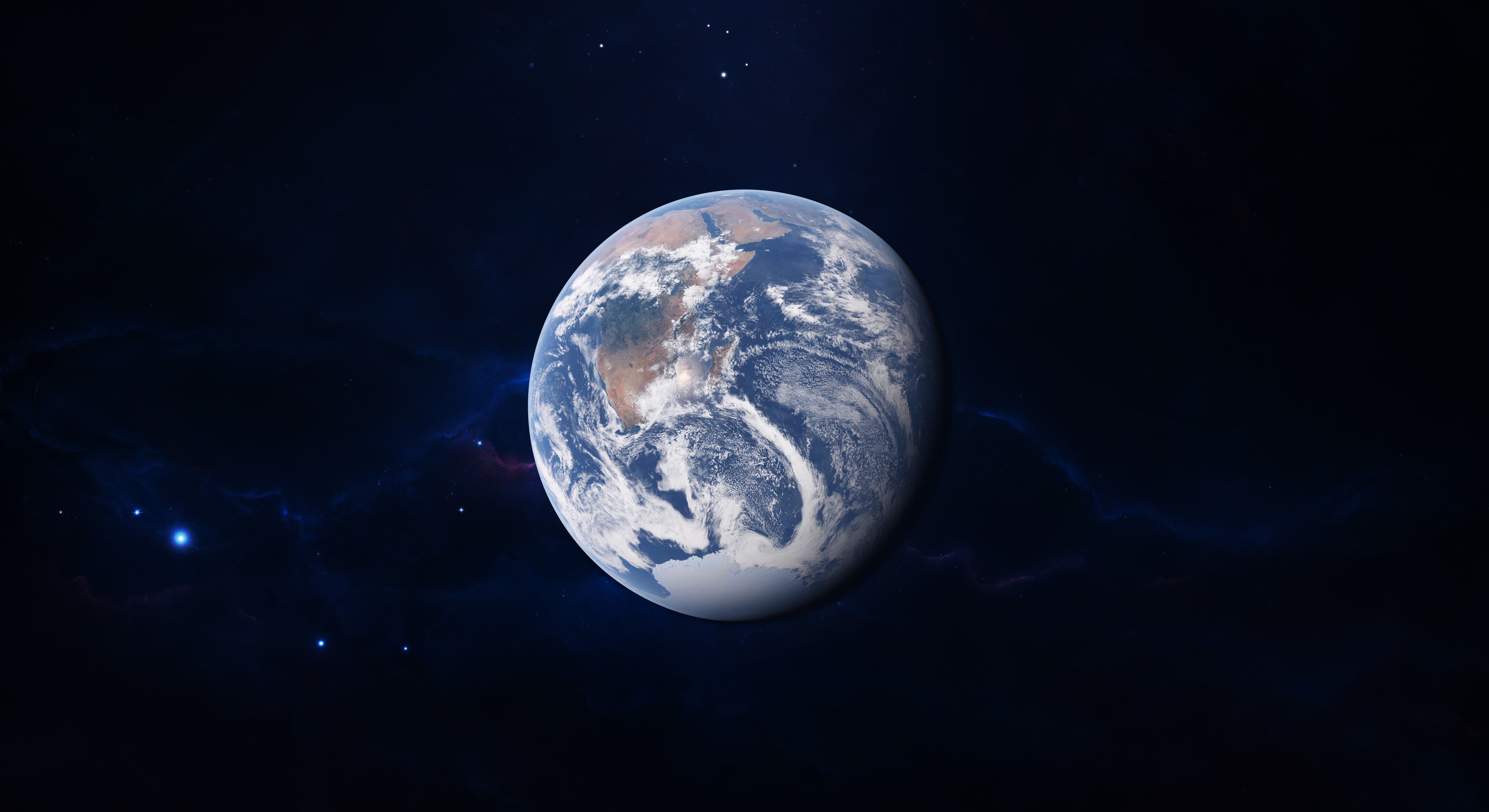Earth from Space by Jake Lutz HD Wallpaper
