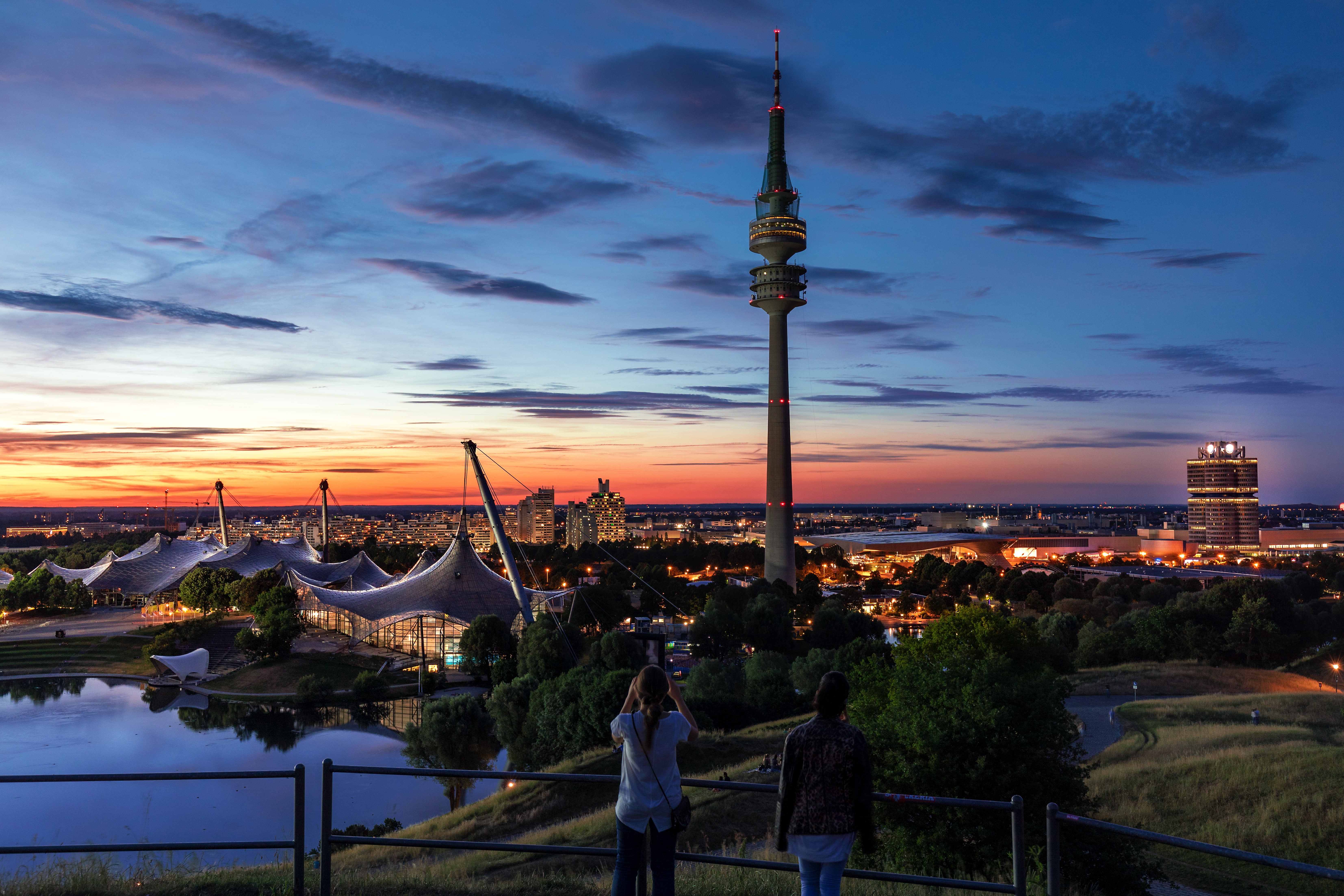 Olympic Park Munich Germany at Sunset HD Wallpaper