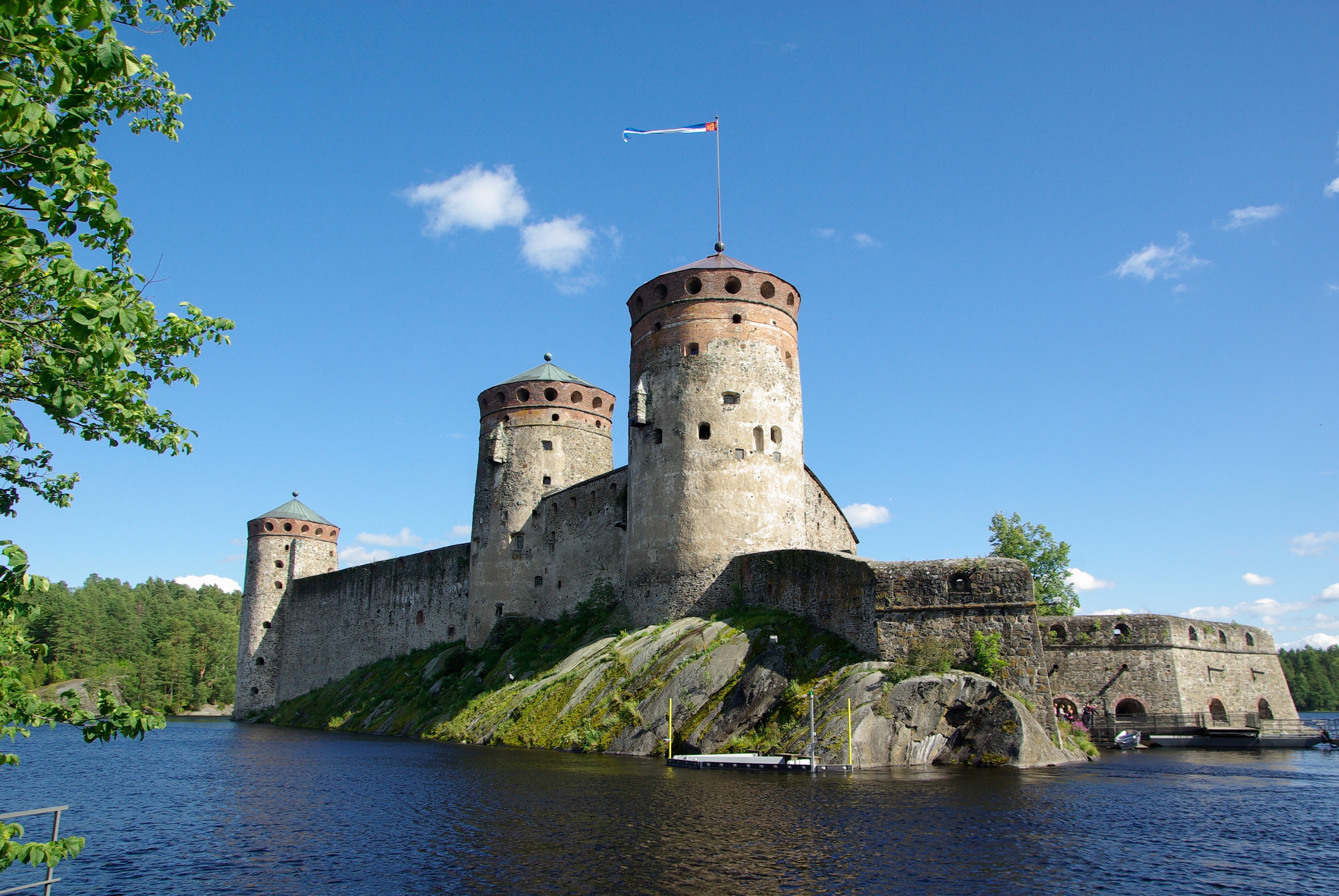 Olavinlinna Fortress in Savonlinna, Finland HD Wallpaper