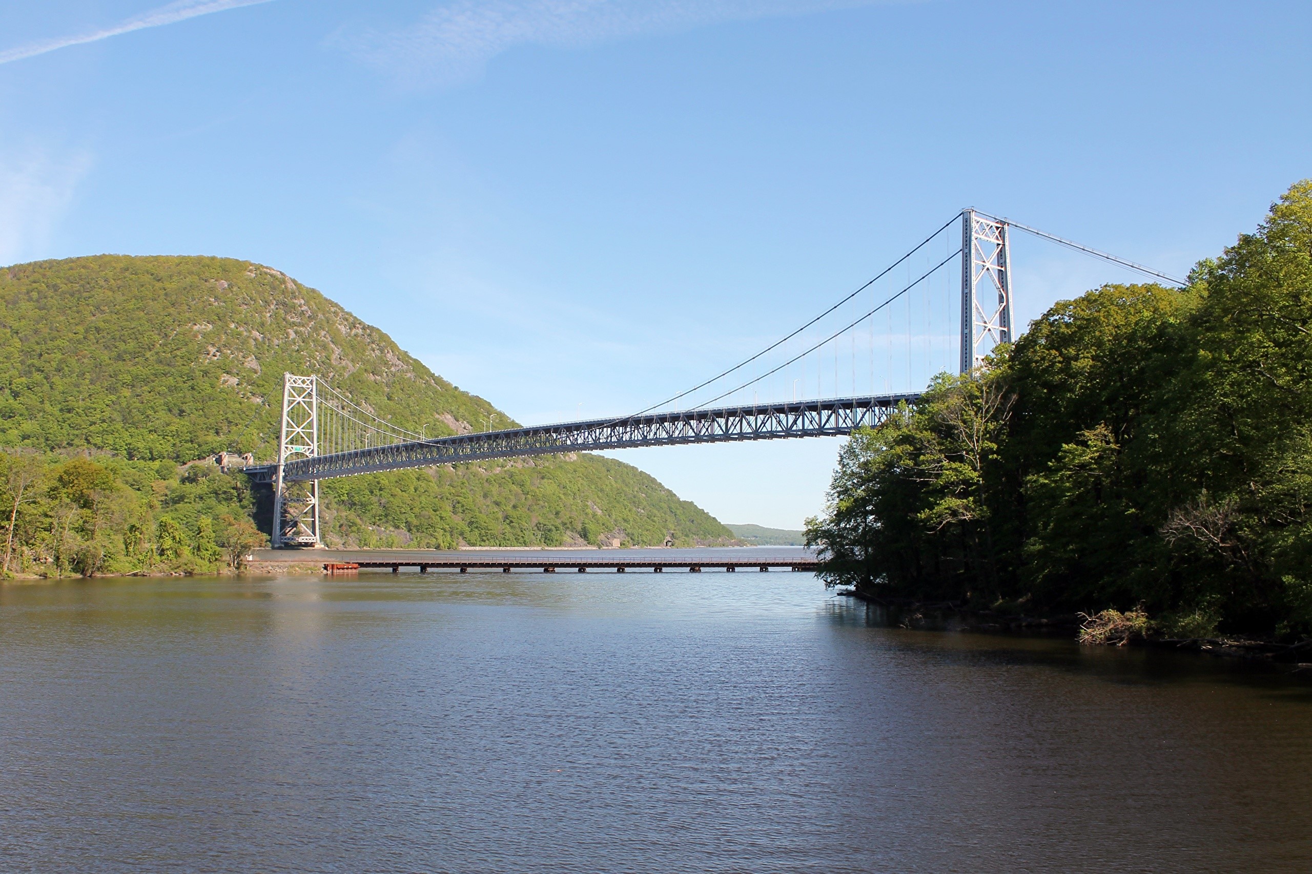 Bear Mountain Bridge over Hudson River, New York HD Wallpaper